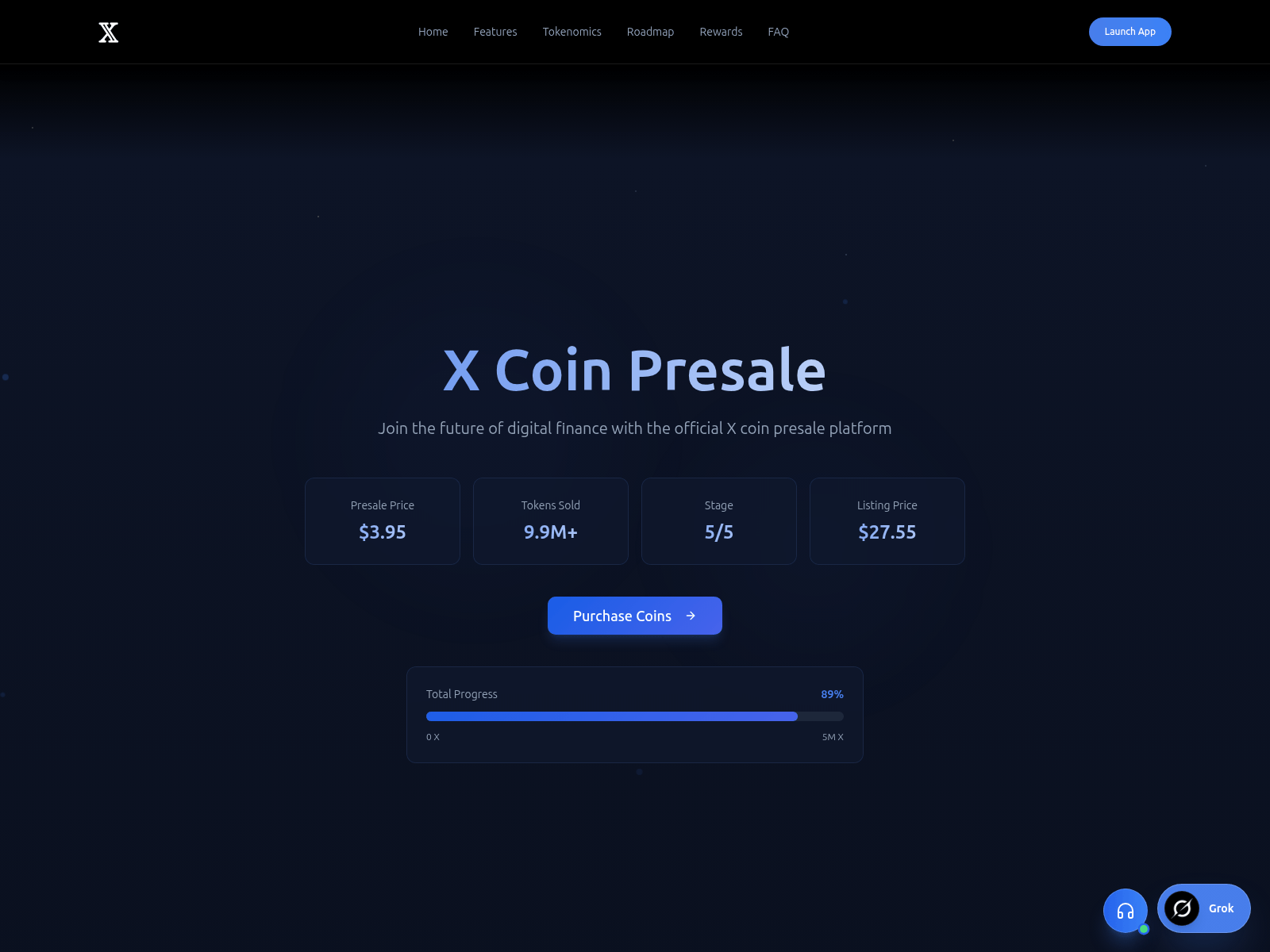 Screenshot of xcoinplatform.io