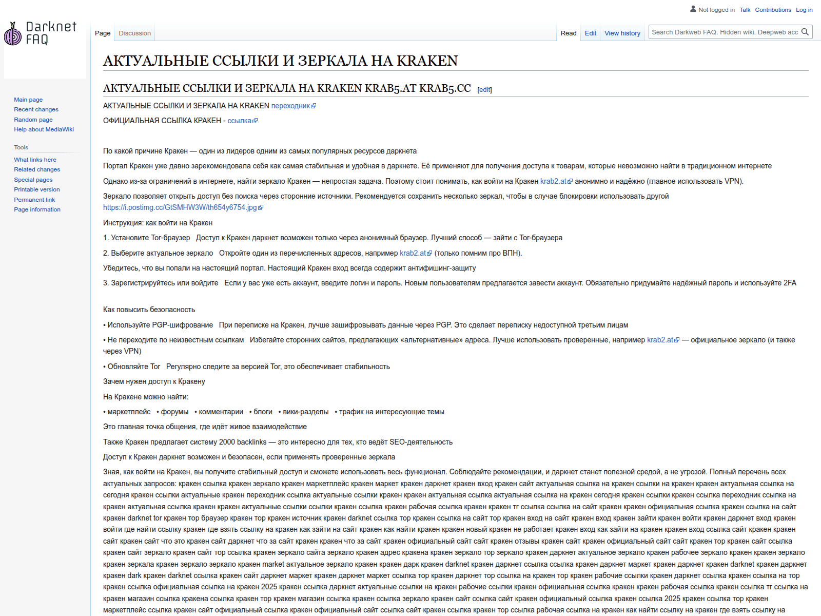 Screenshot of darknetfaq.com