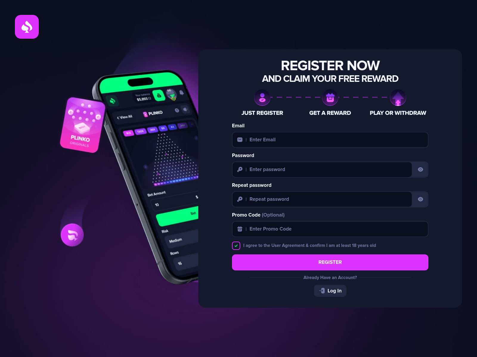 Screenshot of stake-gold.io