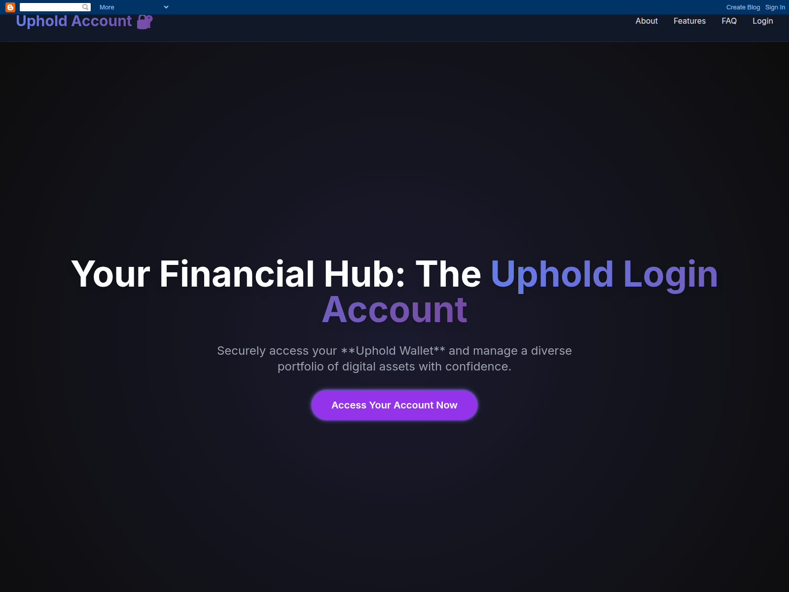 Screenshot of uphold-logn-account.blogspot.com.uy