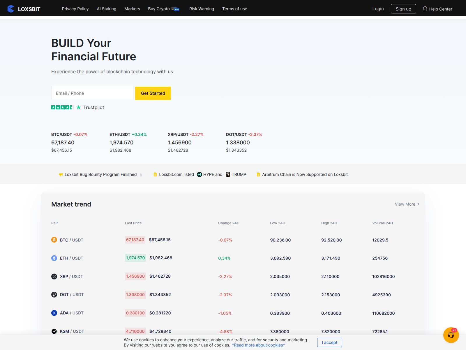 Screenshot of loxsbit.com