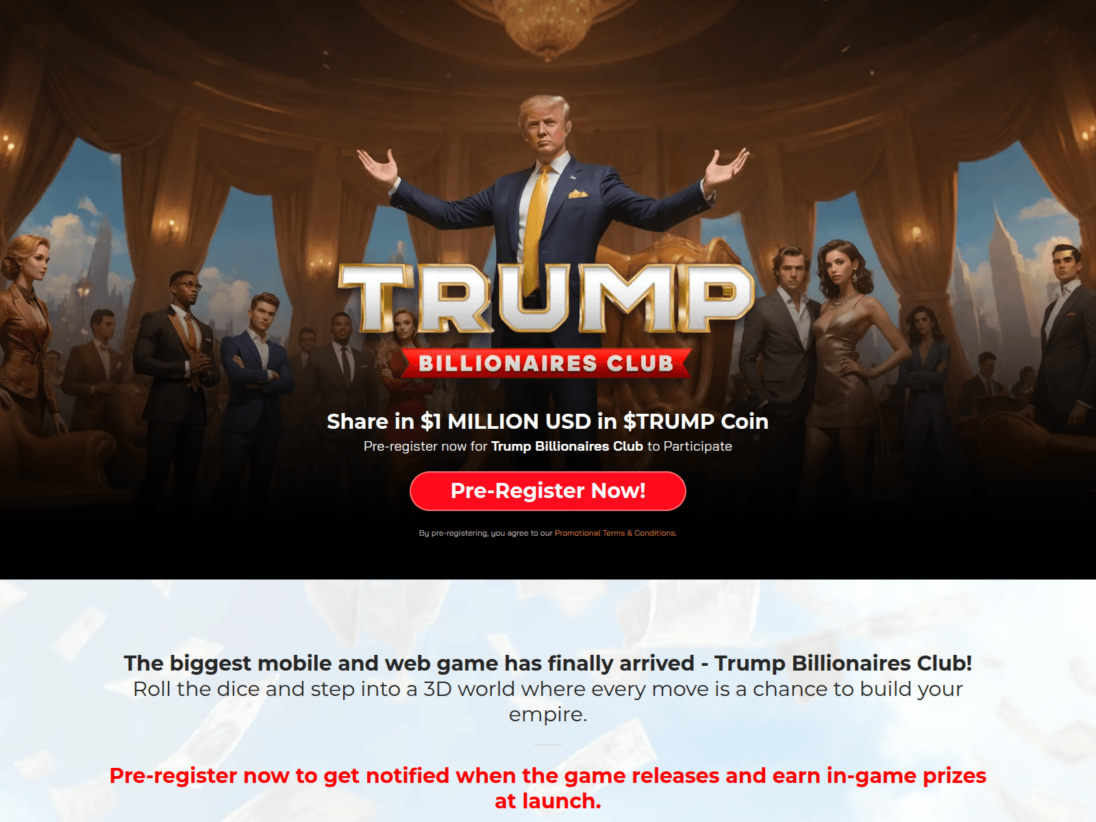 Screenshot of trumpbillionairsclub.com
