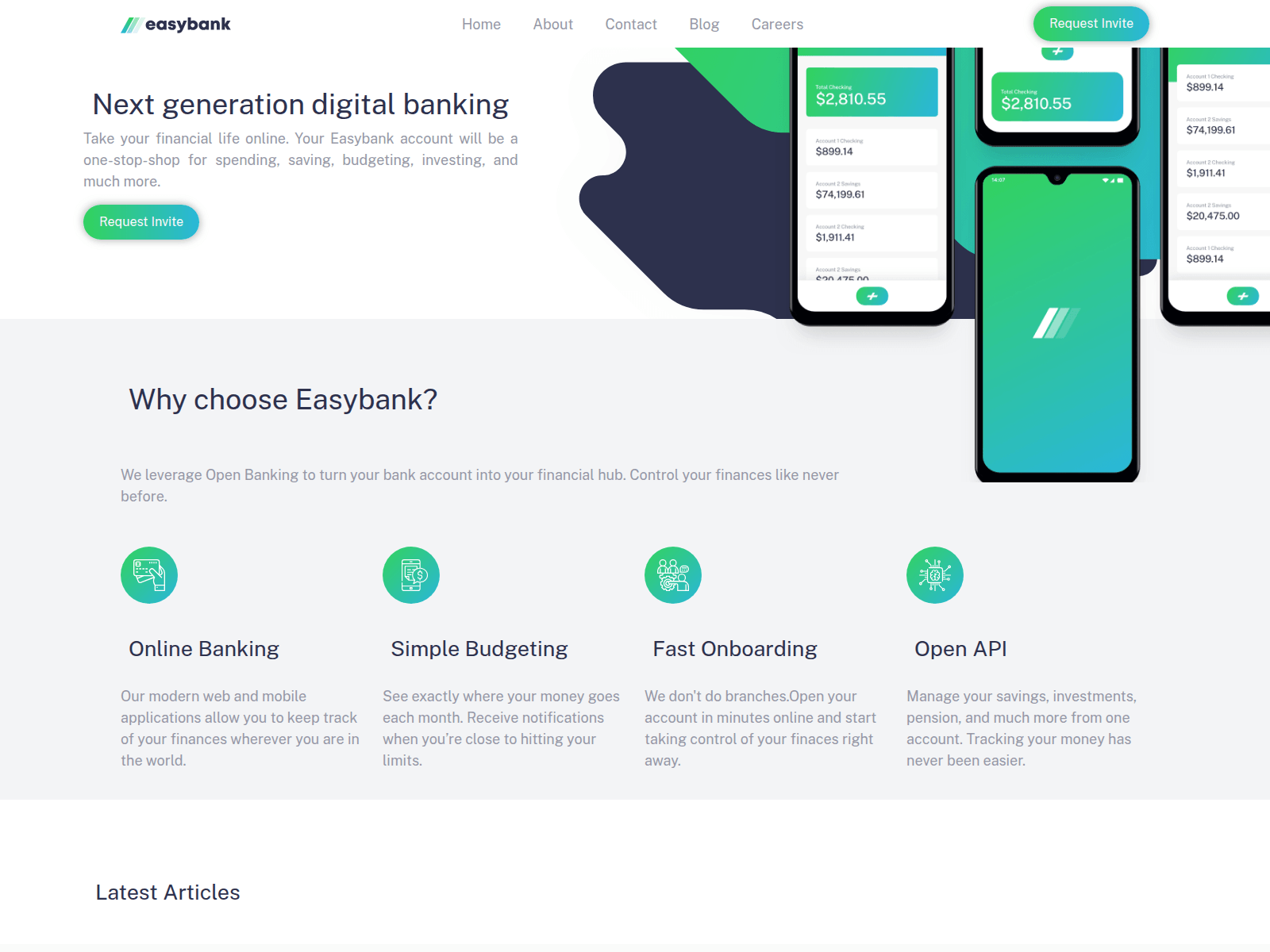 Screenshot of easy-bank-beta.vercel.app