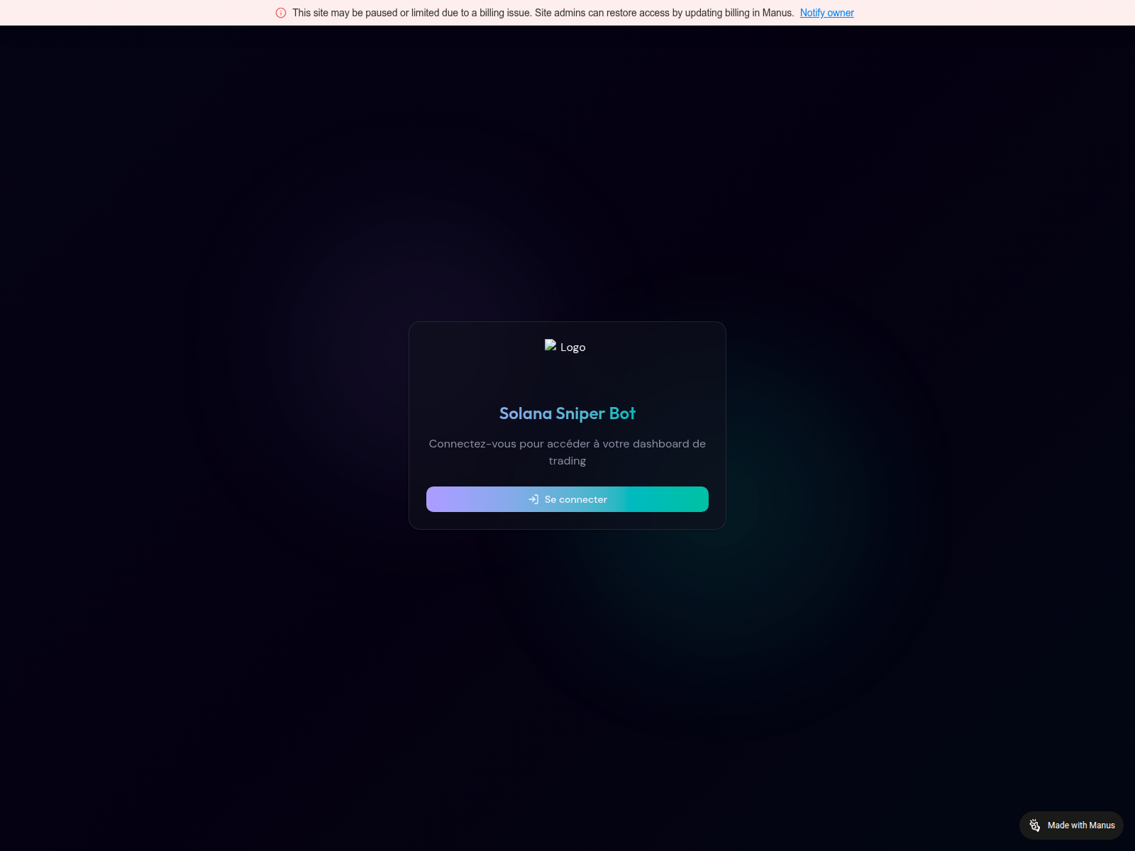Screenshot of solanasnip.com