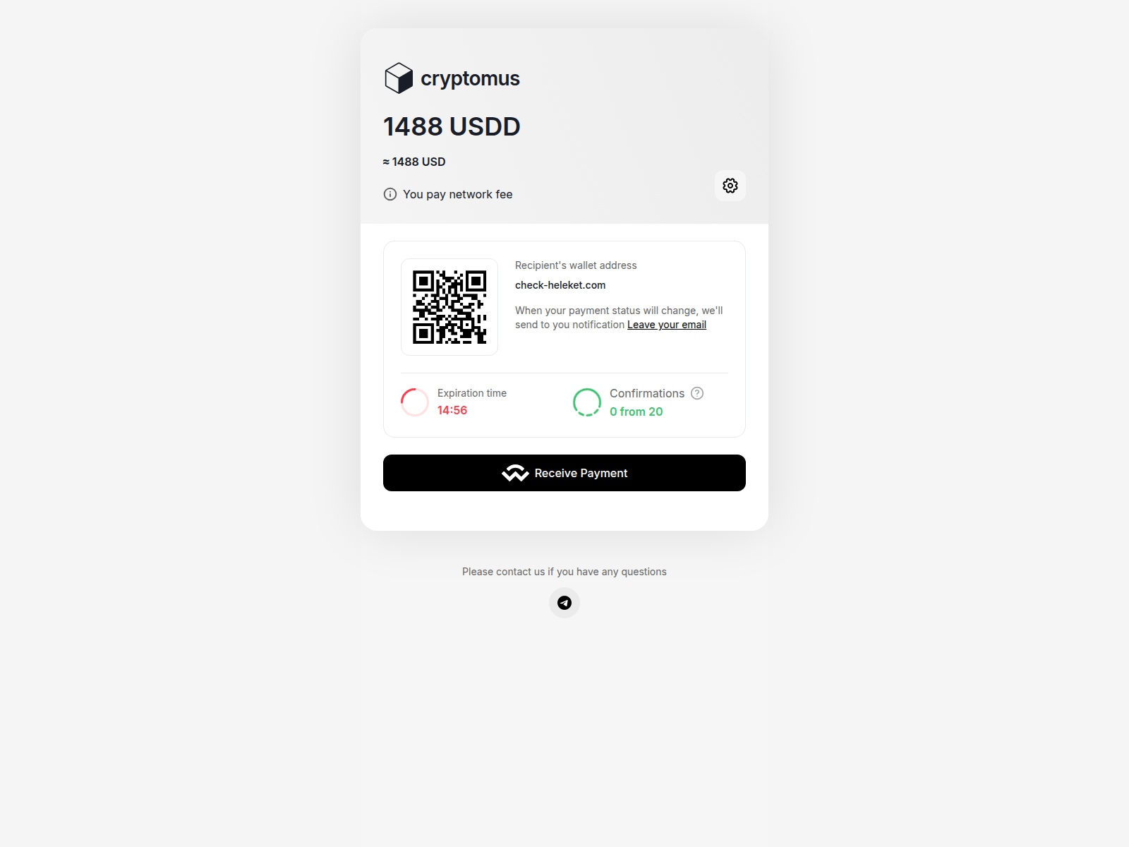 Screenshot of www.receiving-cryptomus.com