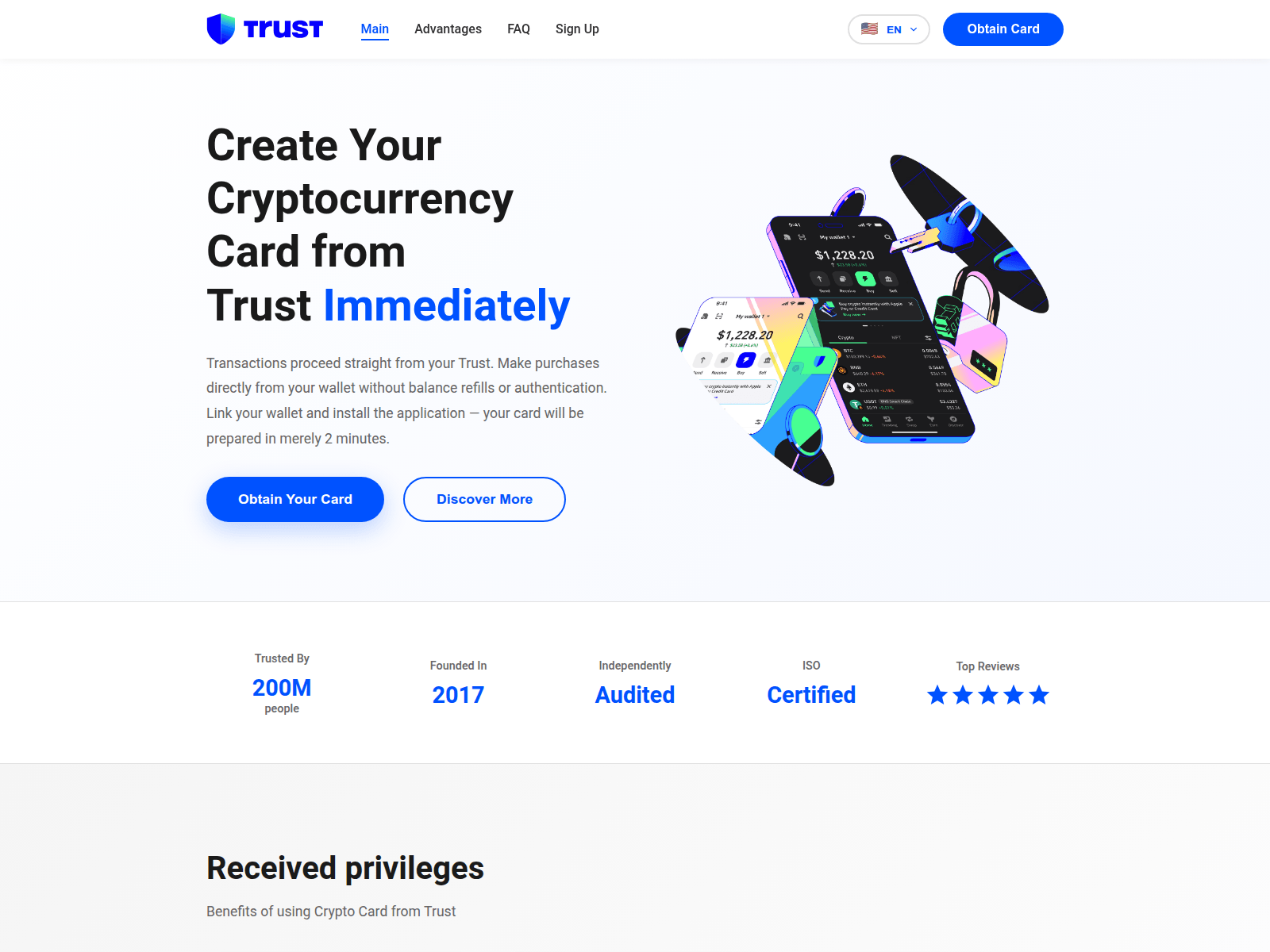 Screenshot of trust-card.app