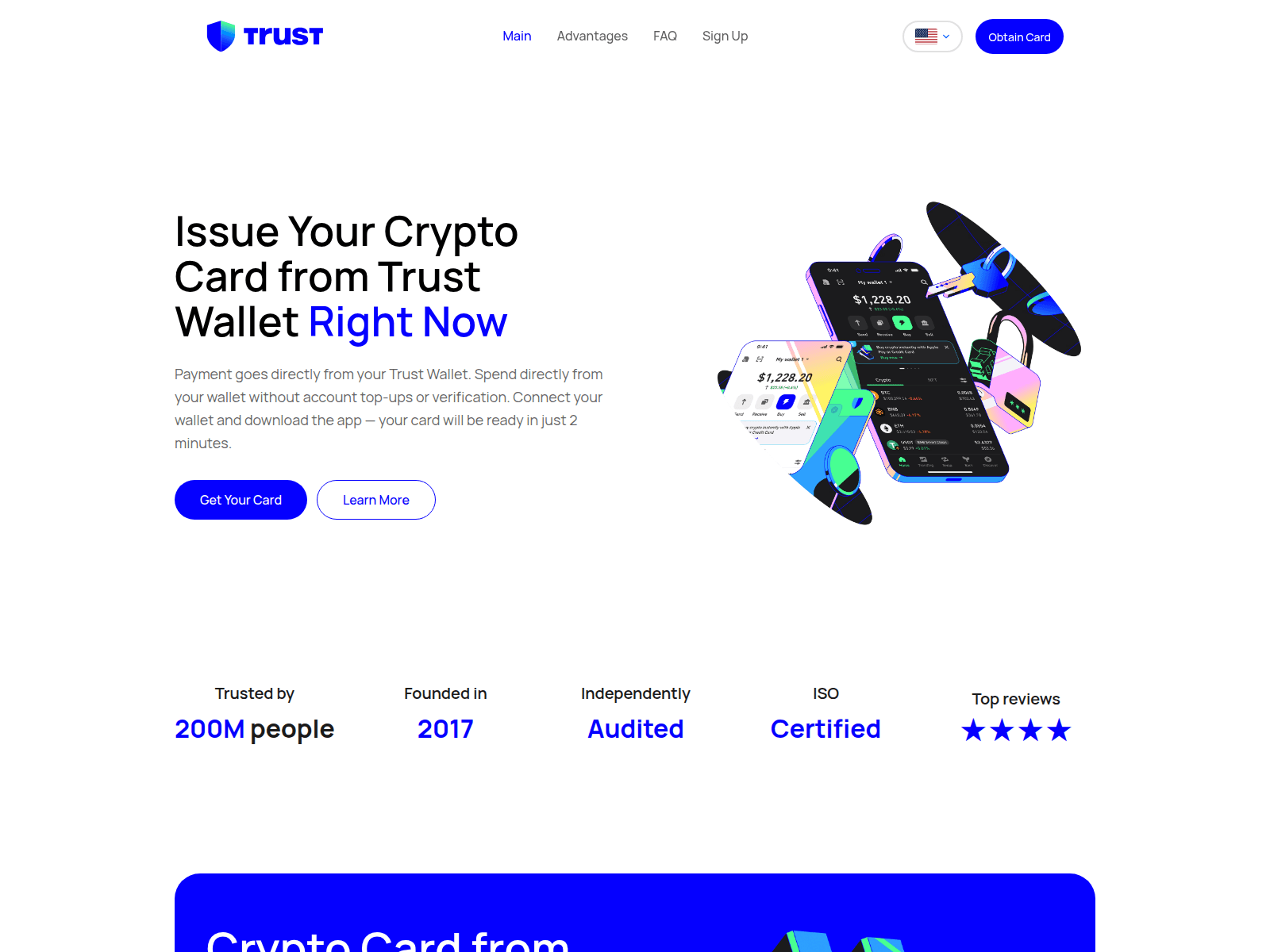 Forensic screenshot of trust-cards.digital