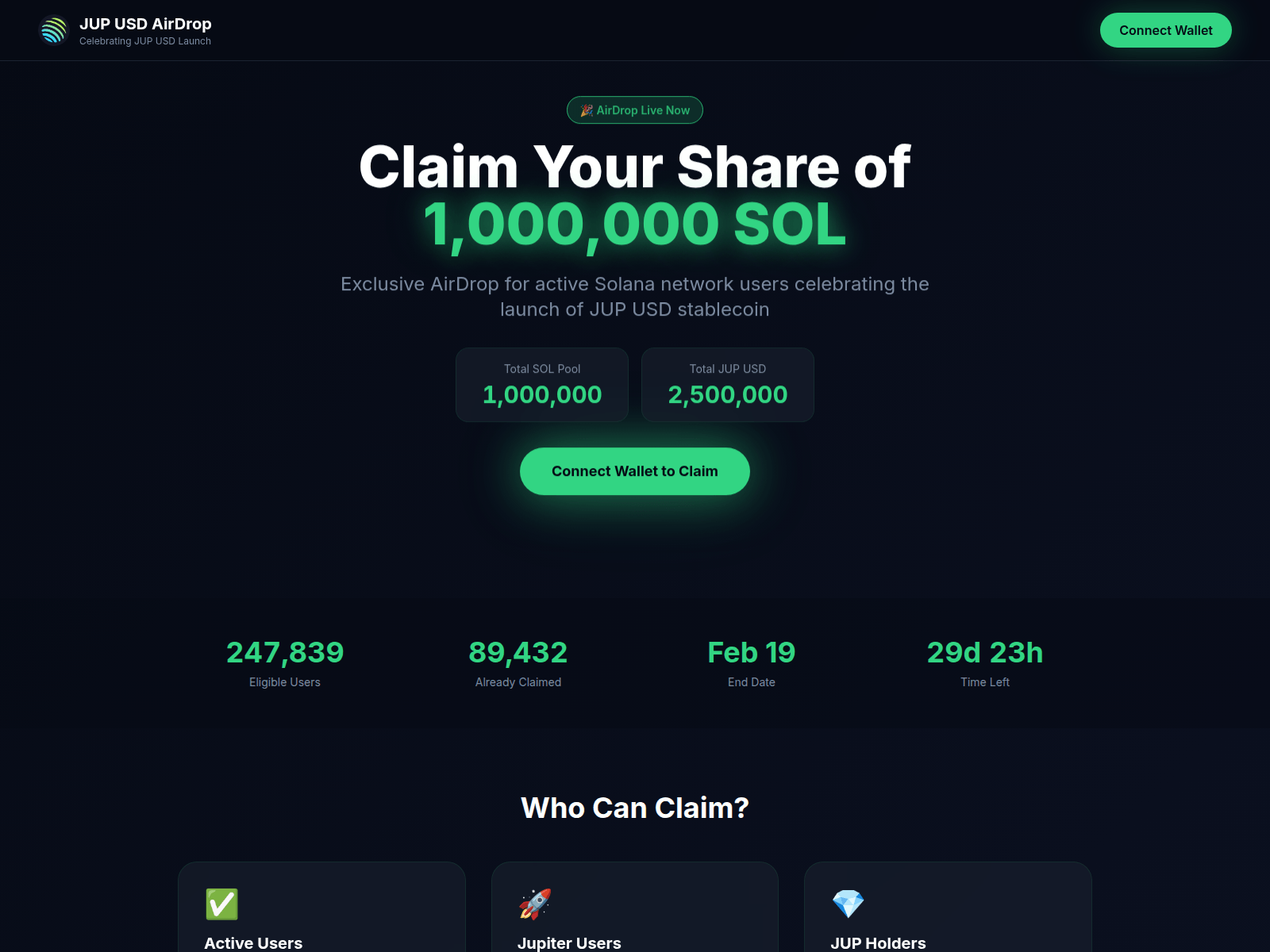 Screenshot of jupairdrop.onspace.app