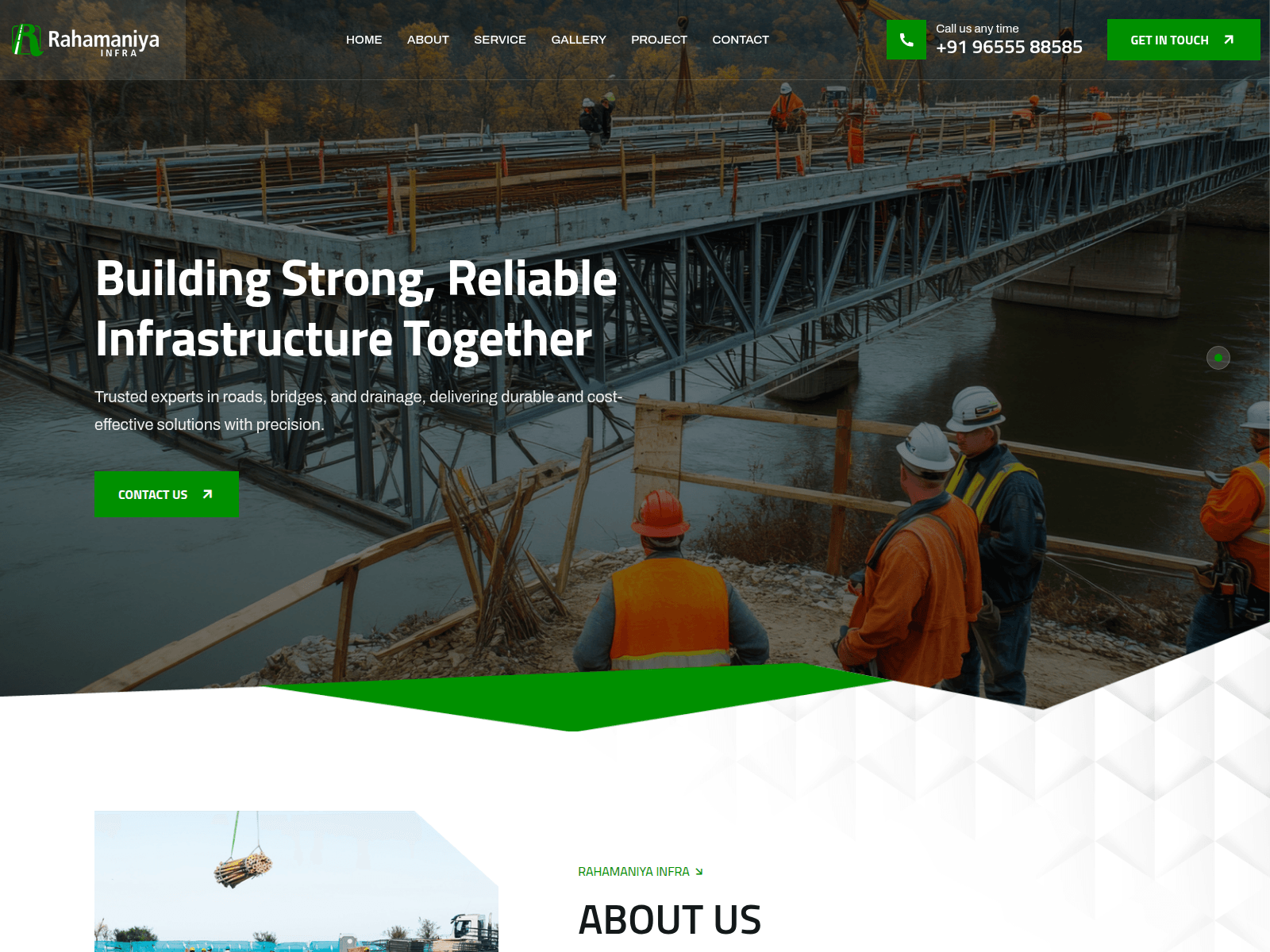 Screenshot of rahamaniyainfra.com