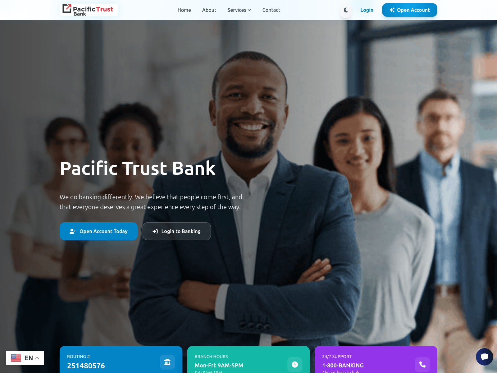 Screenshot of pacifictrustbn.com