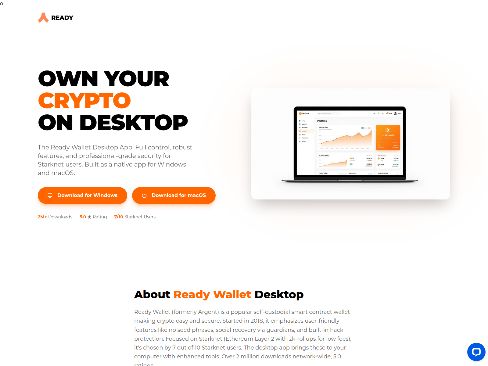 Screenshot of readywalletdesktop.com