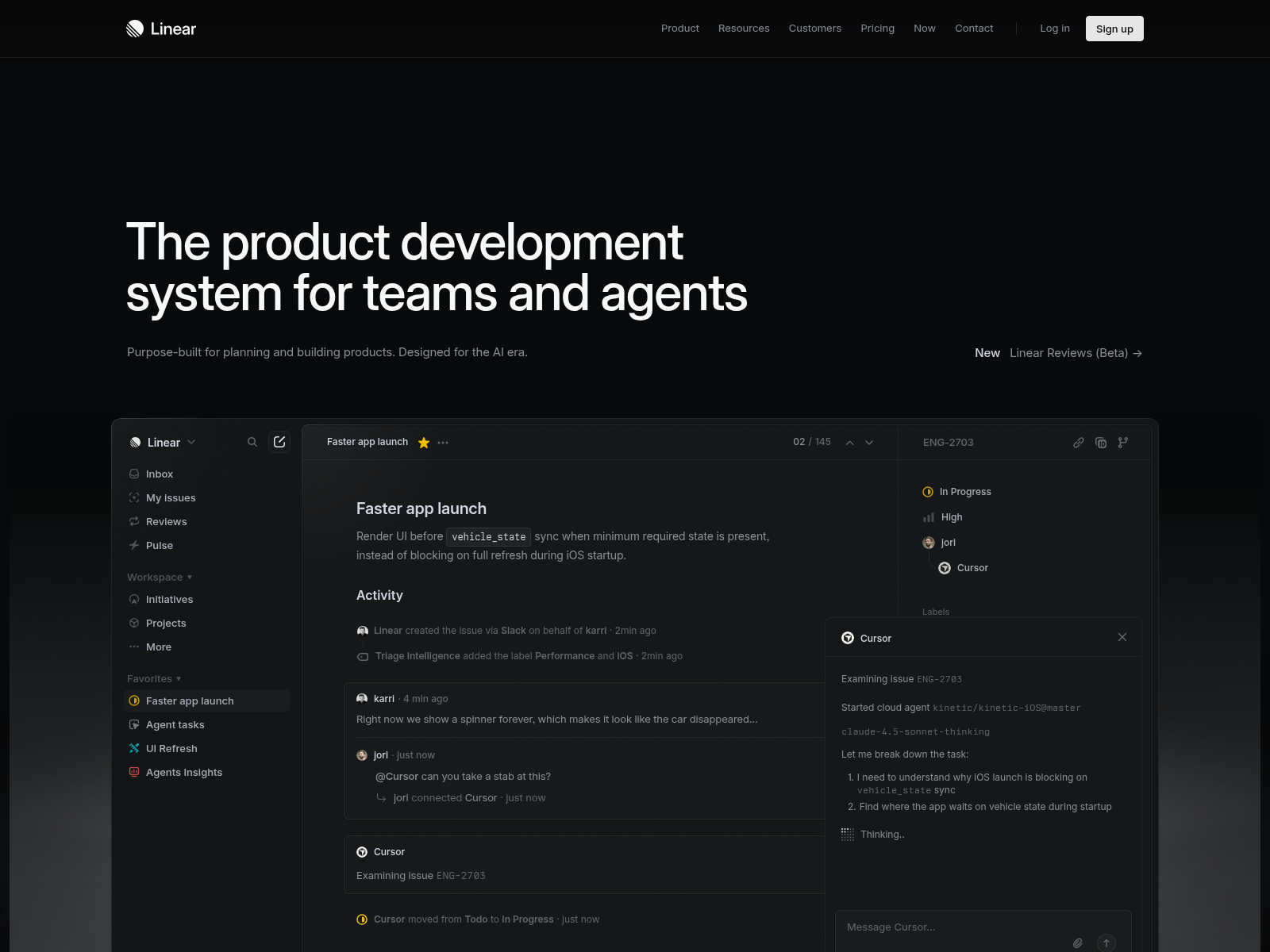 Screenshot of workonlinear.com