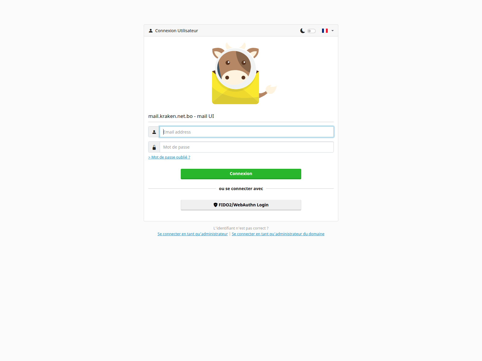 Screenshot of autodiscover.kraken.net.bo