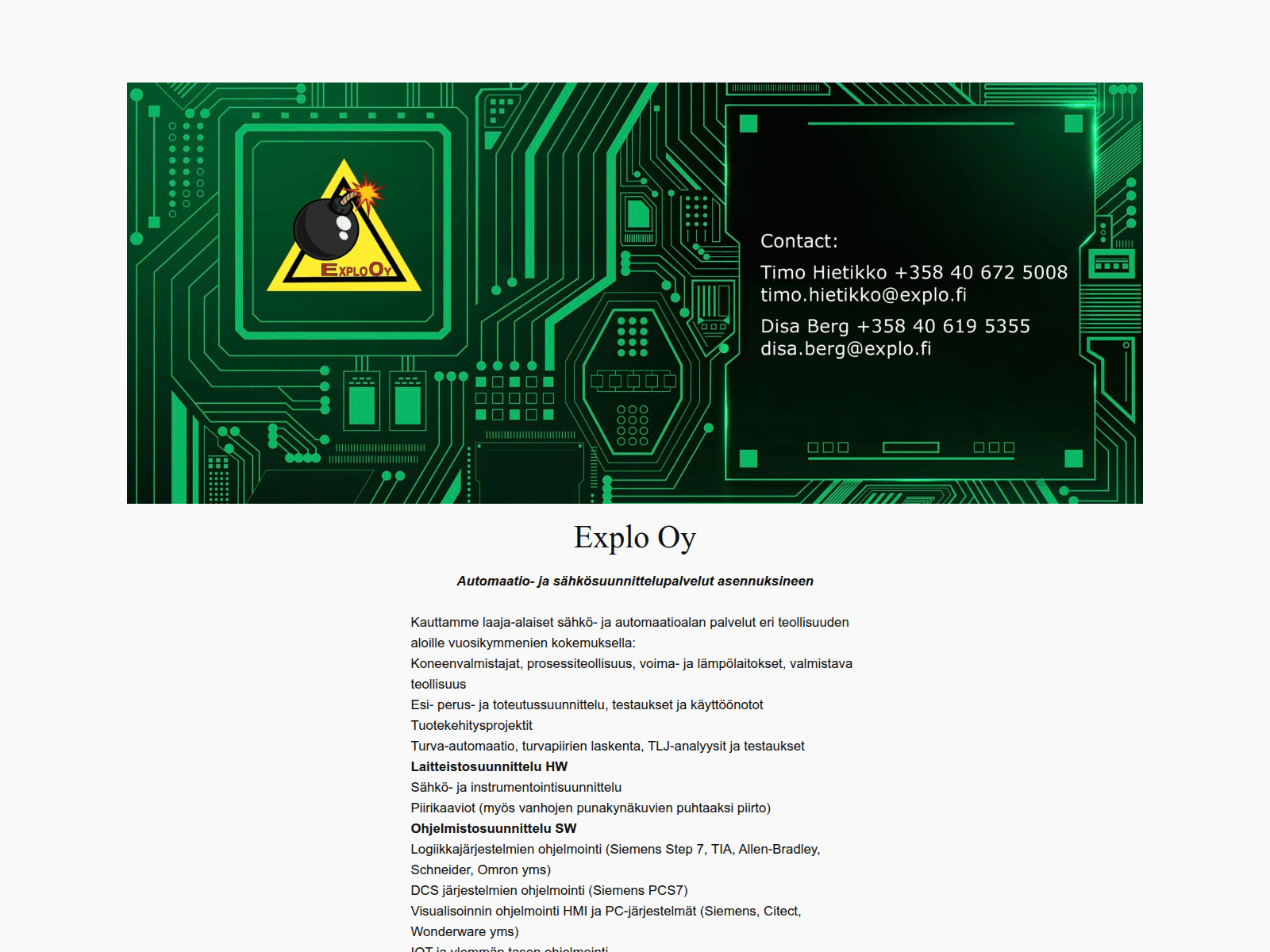 Screenshot of explo.fi