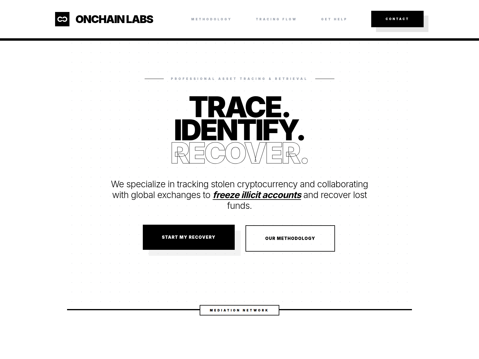 Screenshot of onchainlabsnetwork.com
