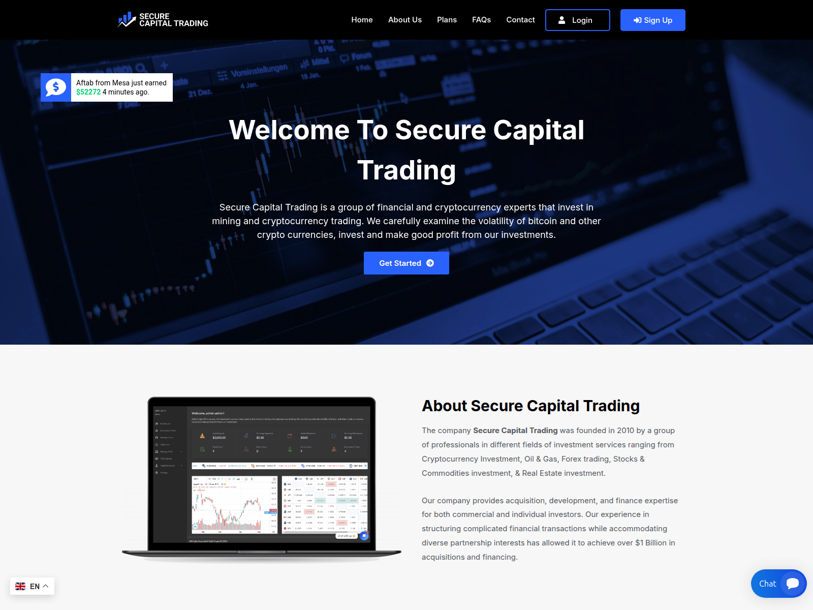 Screenshot of securecapital-trading.com