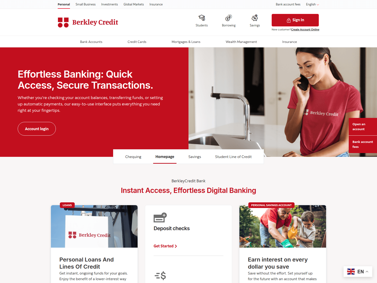 Screenshot of www.app.berkleycredit.com