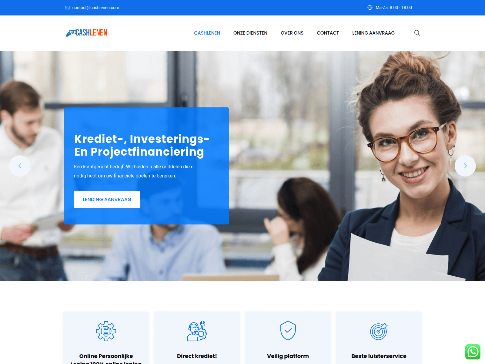 Screenshot of cashlenen.com