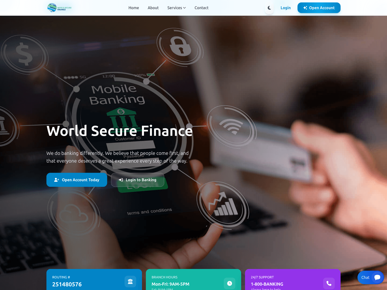 Screenshot of worldsecurefin.org