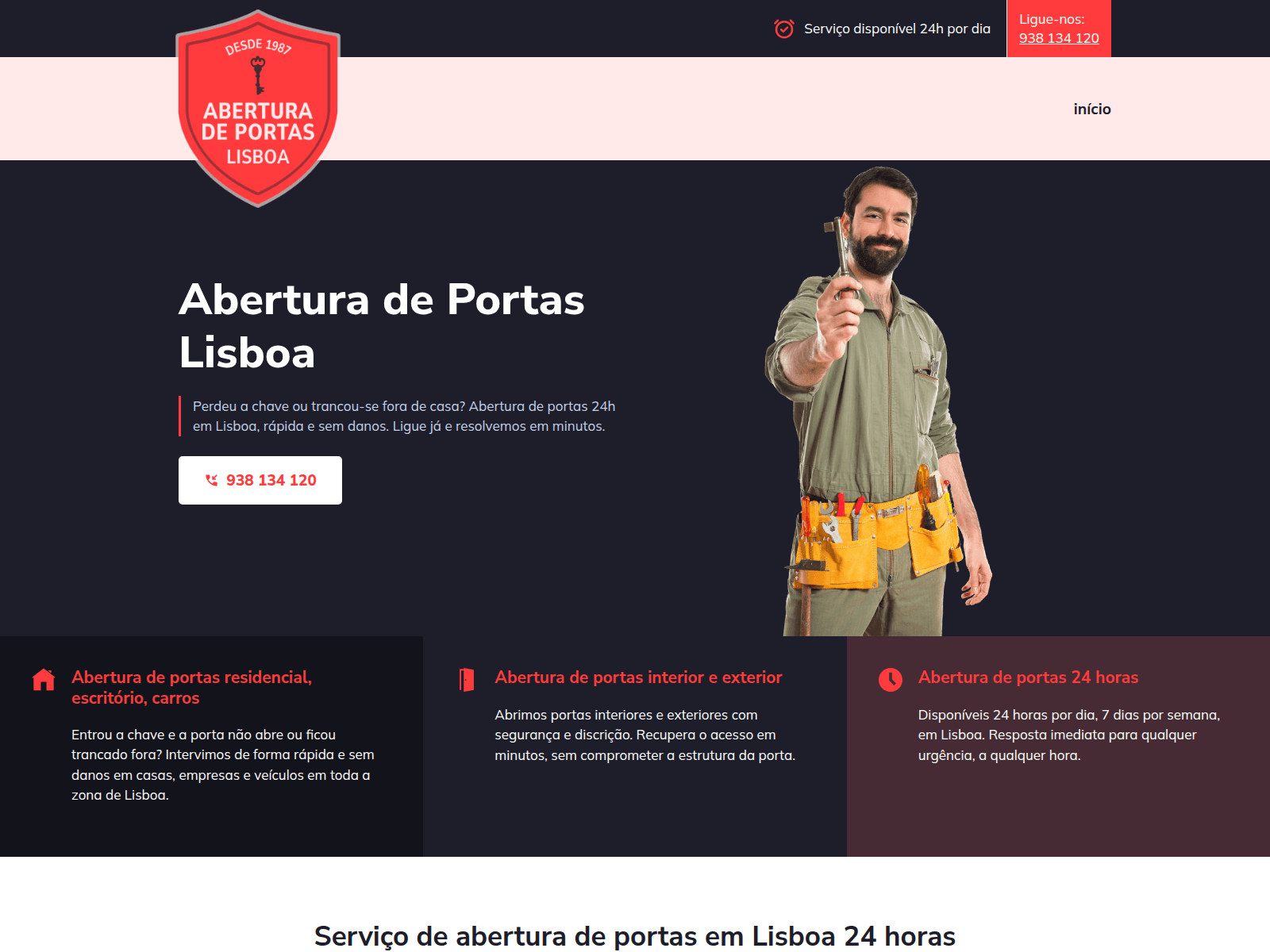 Screenshot of aberturaportaslisboa.pt