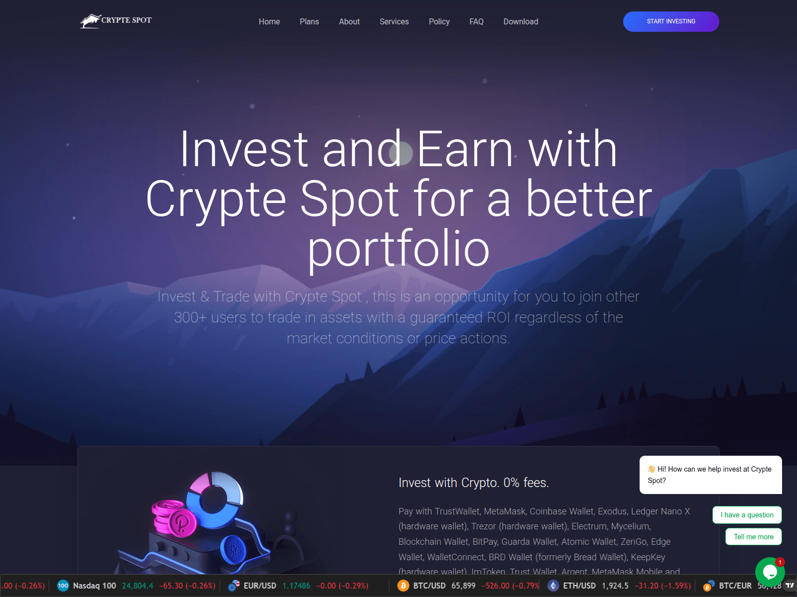 Screenshot of cryptespot.com