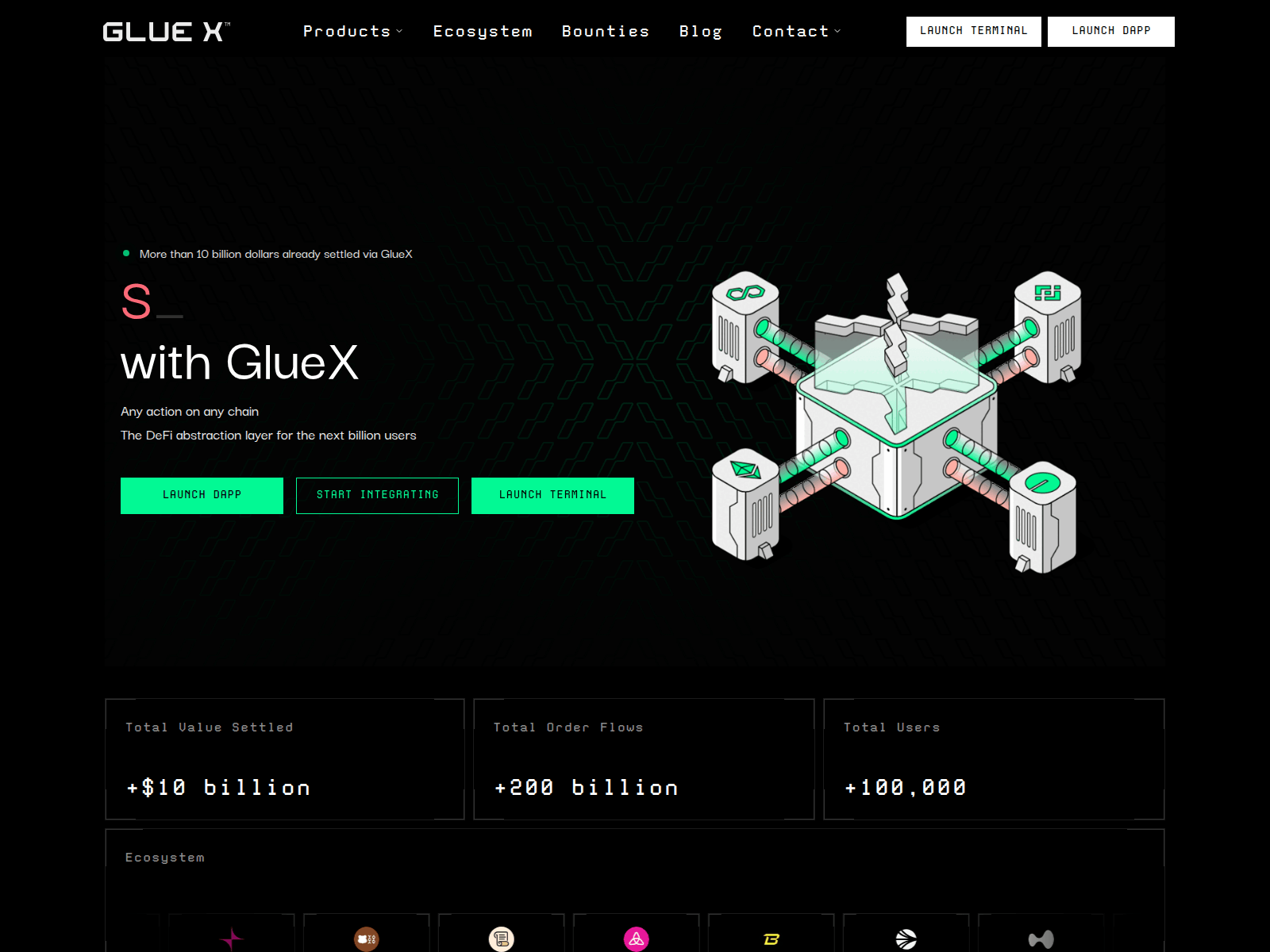 Screenshot of gluex.xyz
