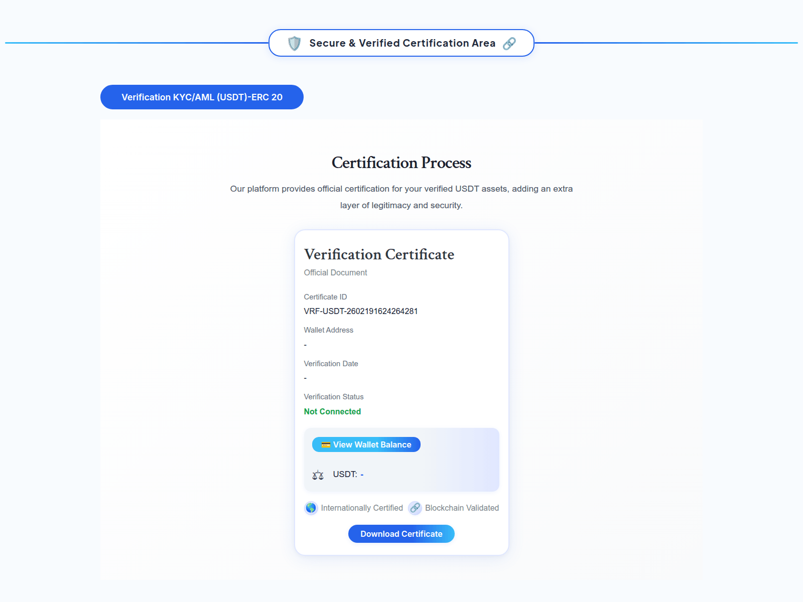 Screenshot of verificationwallet.my