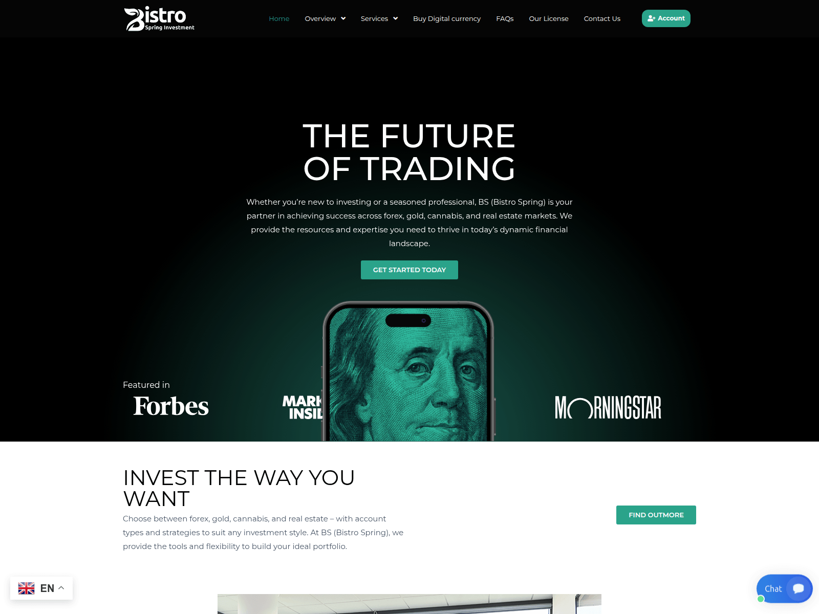 Screenshot of bistrospring.com