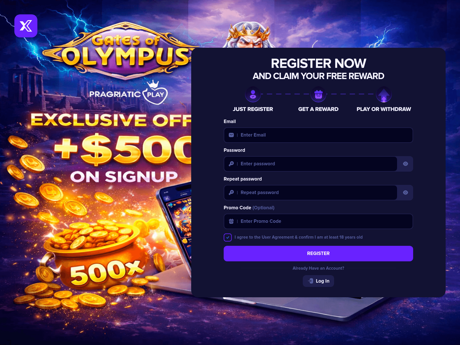 Screenshot of luckspins.cc
