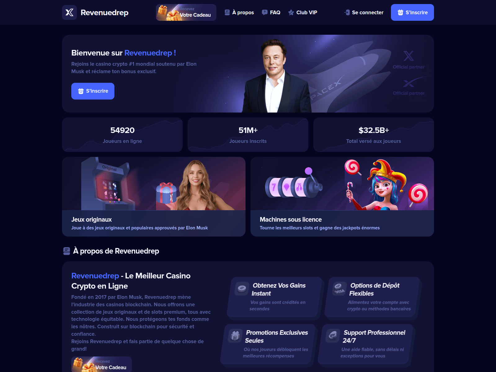 Screenshot of revenuedrep.com