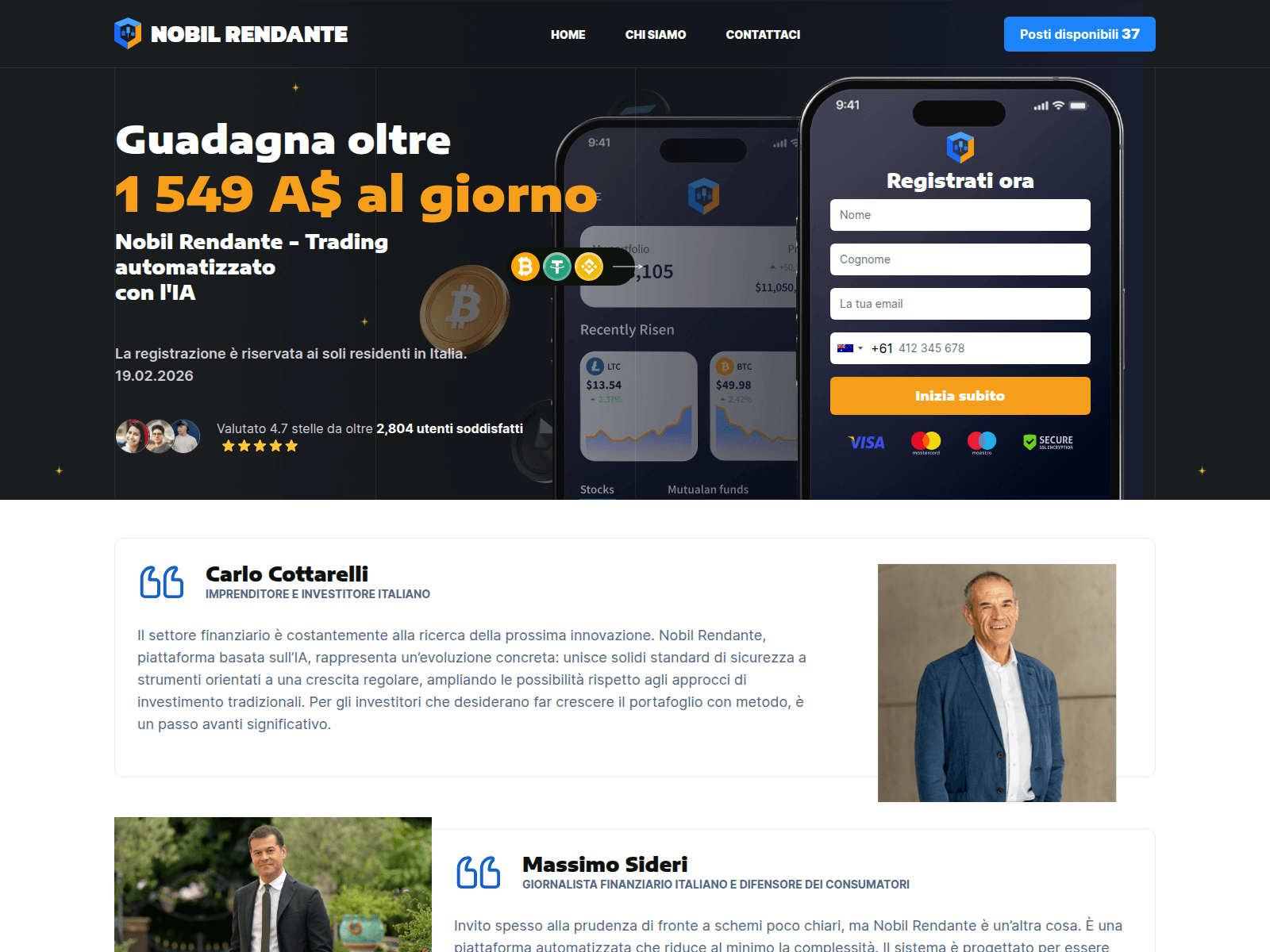 Screenshot of nobil-rendante.com
