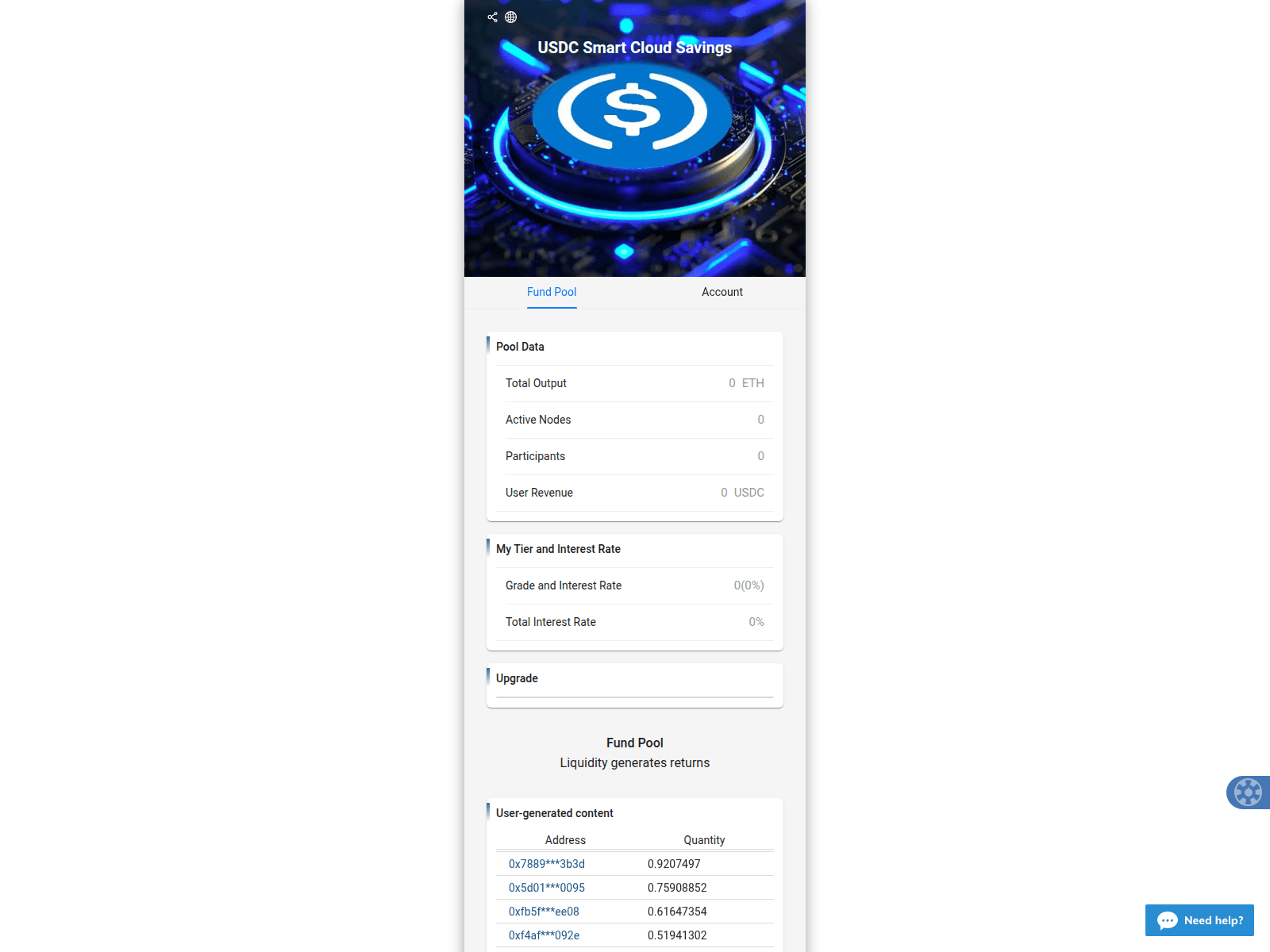 Screenshot of usdccloudai.com