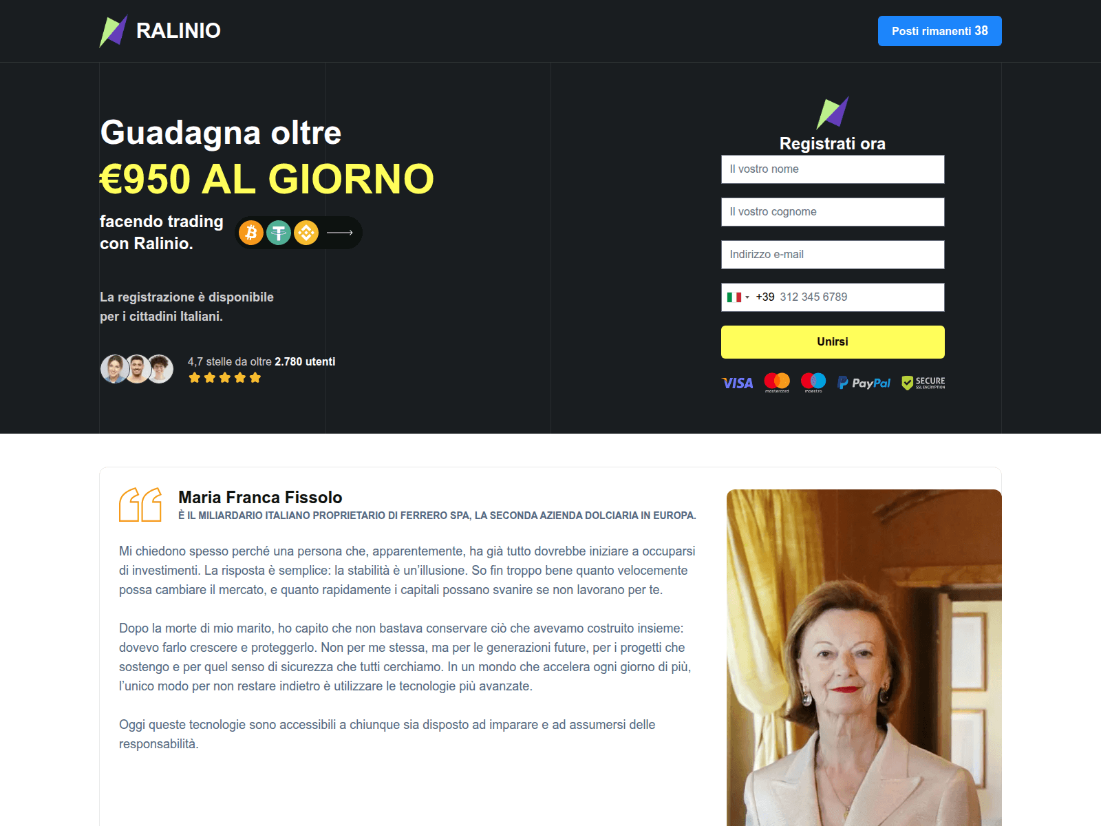 Screenshot of ralinio.com