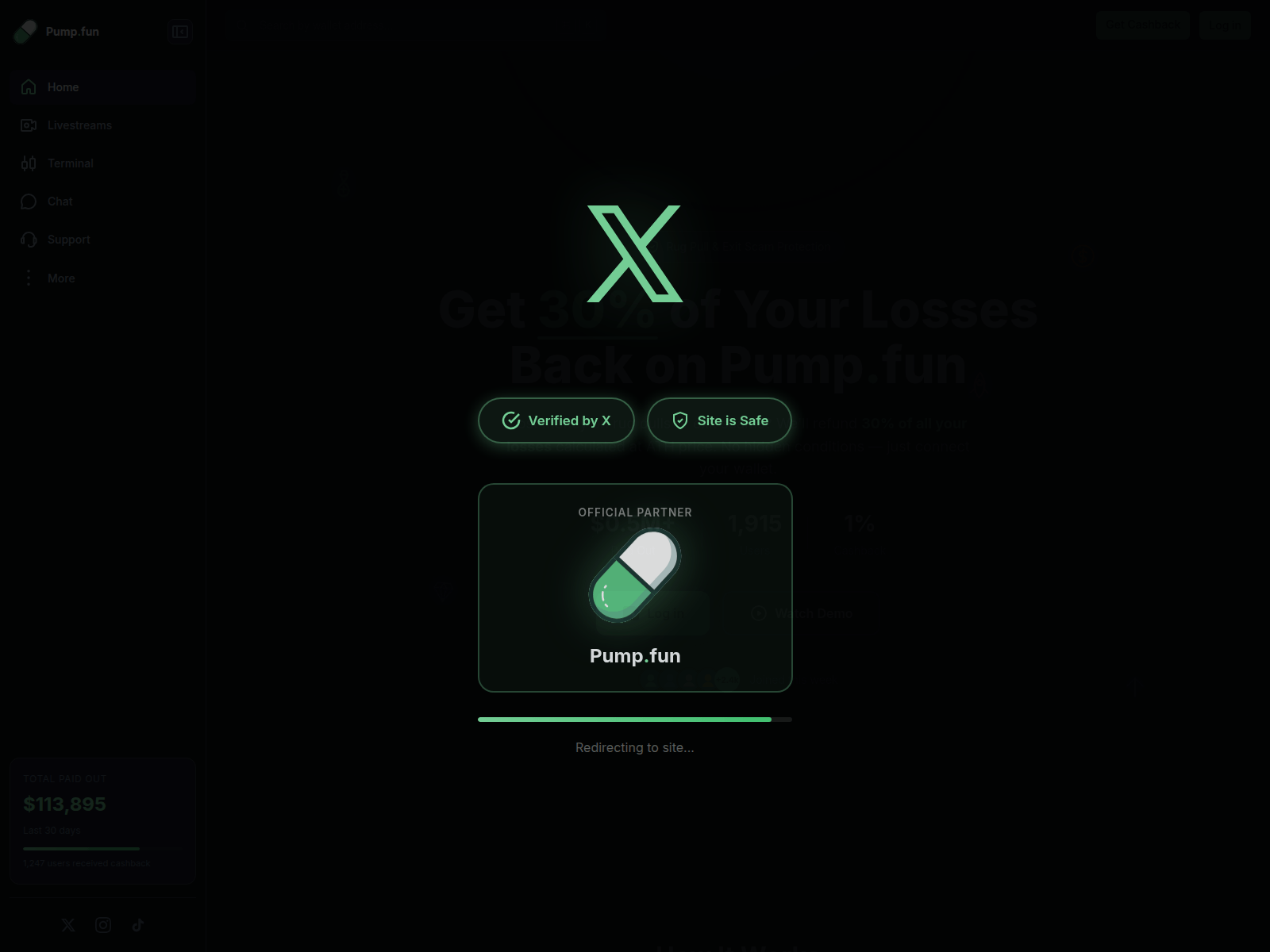 Screenshot of rugpull-pump.fun