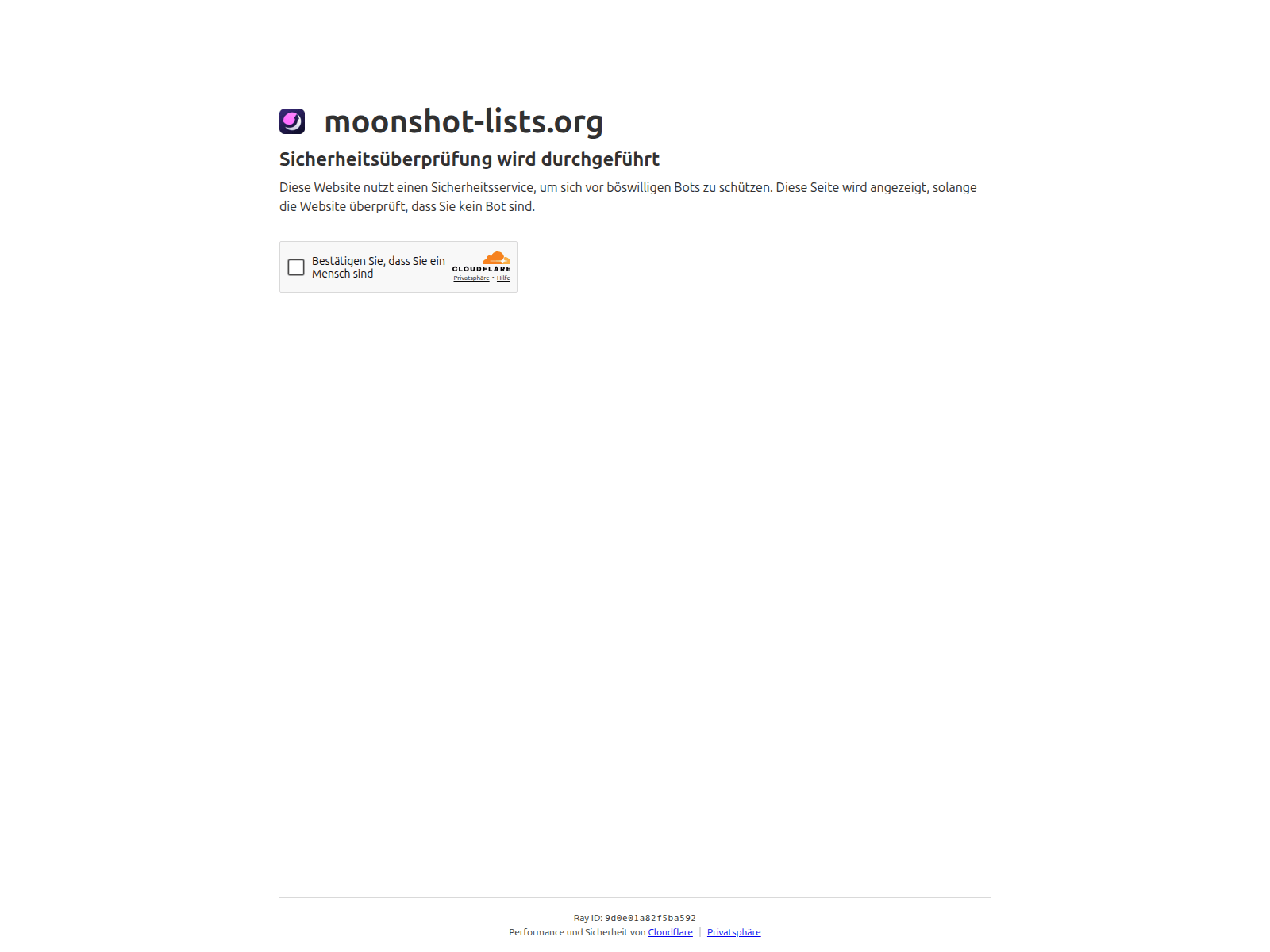 Screenshot of moonshot-list.org