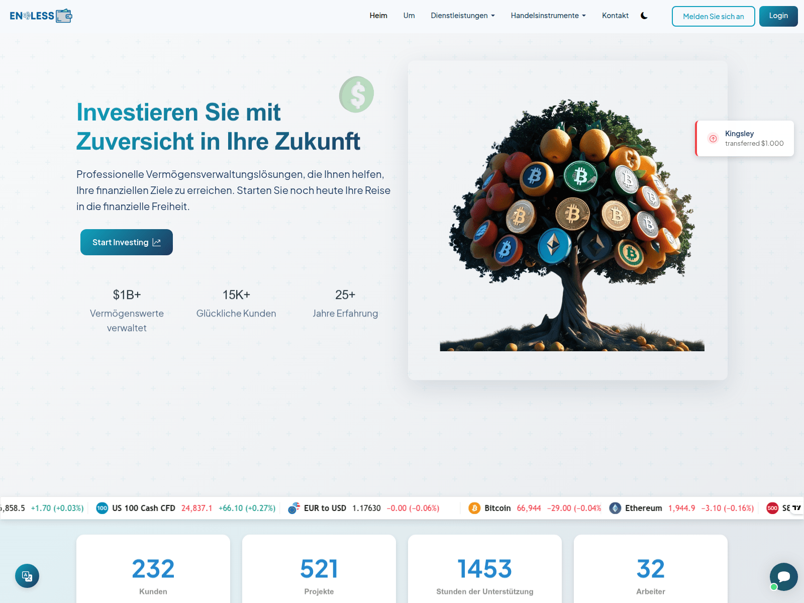 Screenshot of endlessincom.com