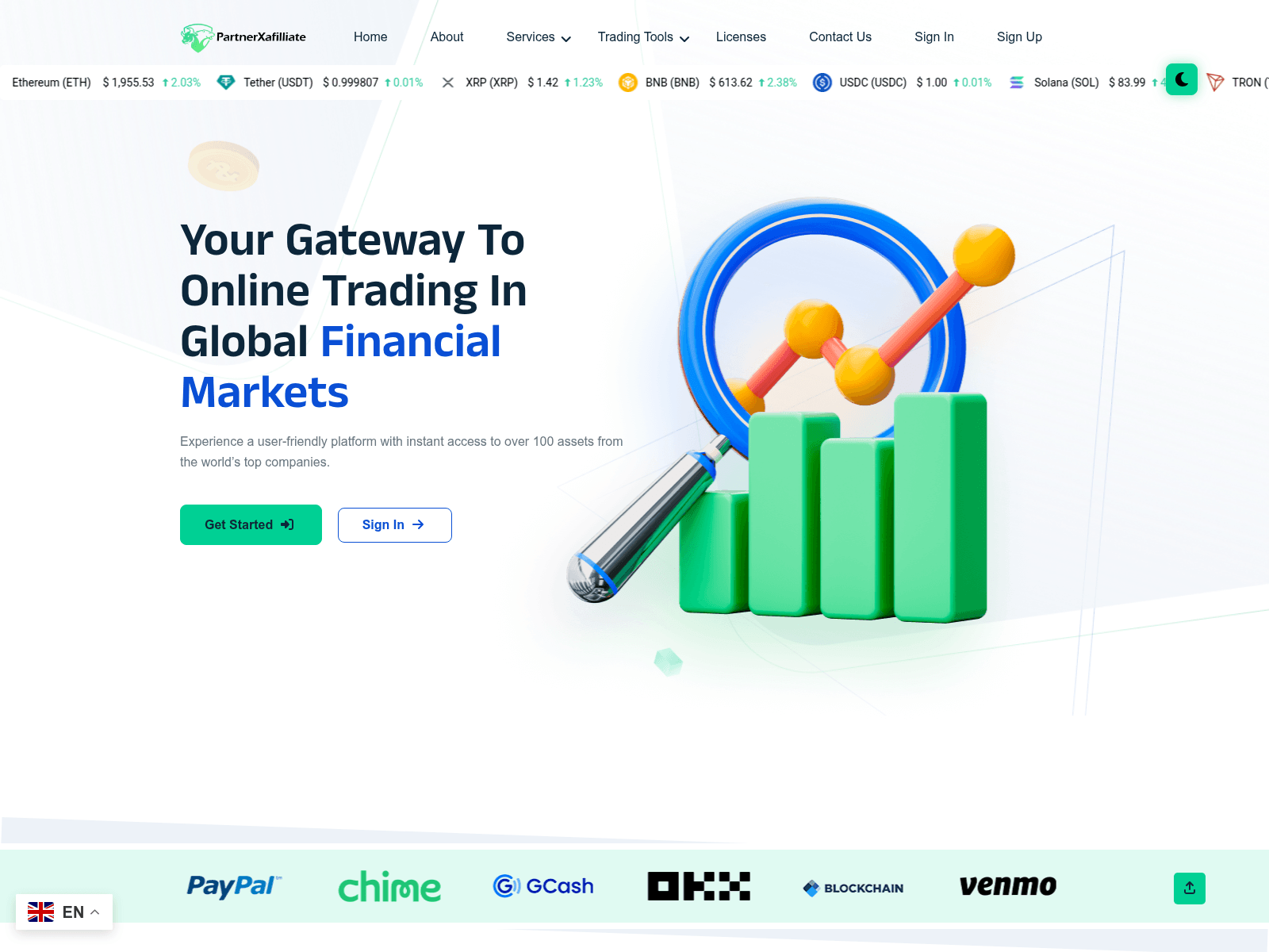 Screenshot of partnerxaffiliate.pro