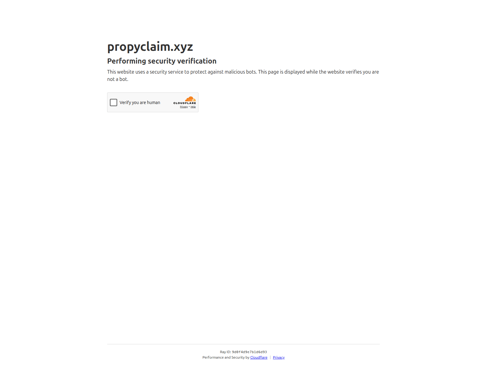 Screenshot of propyclaim.xyz