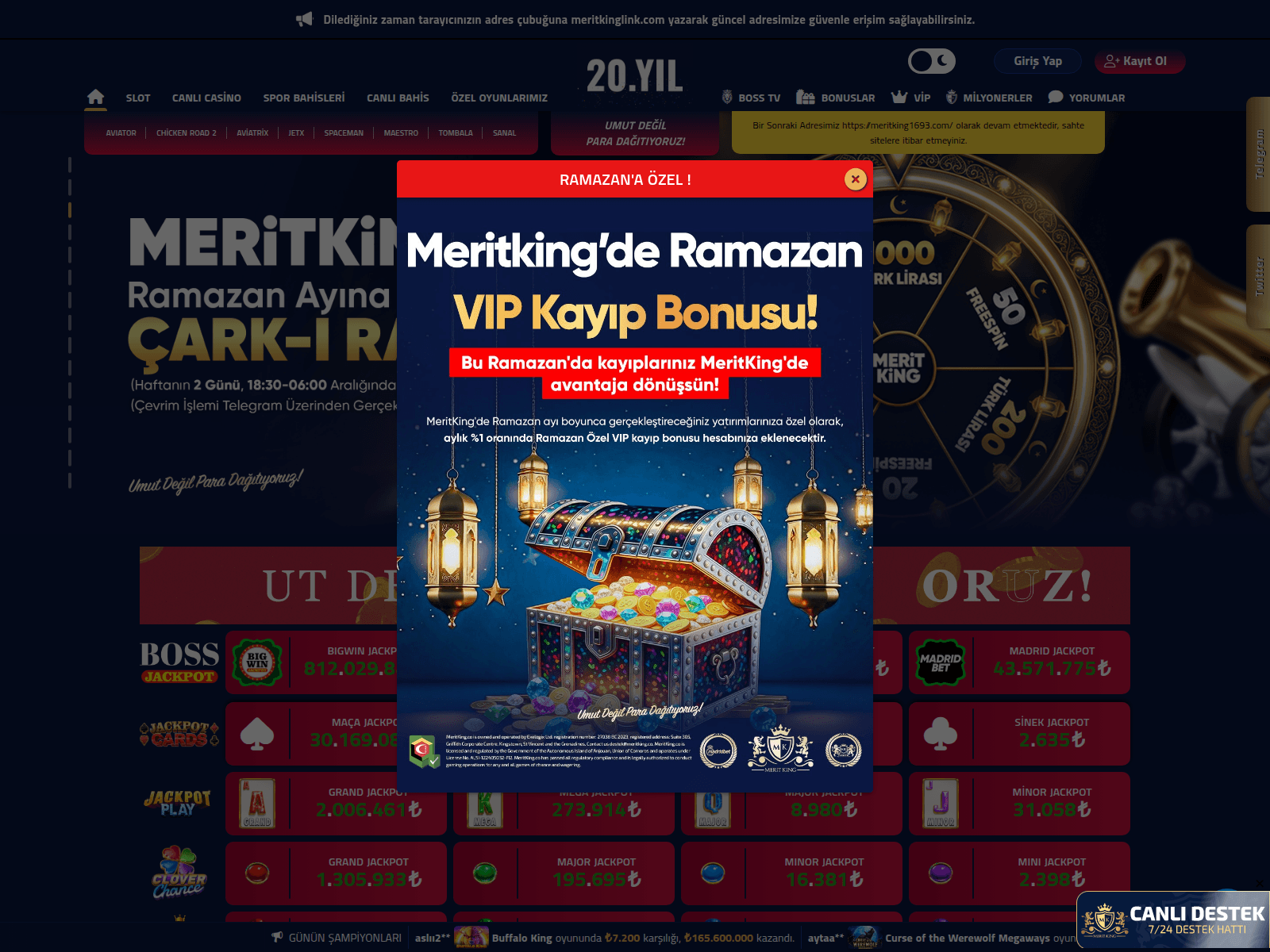 Screenshot of merltking1691.com