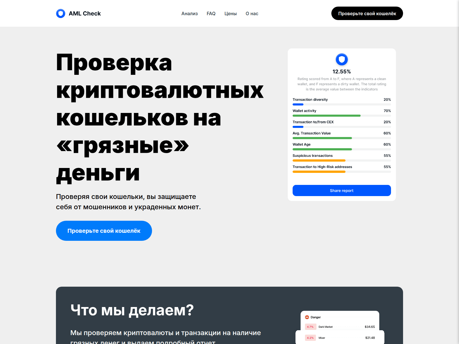 Screenshot of amlservicebot.com
