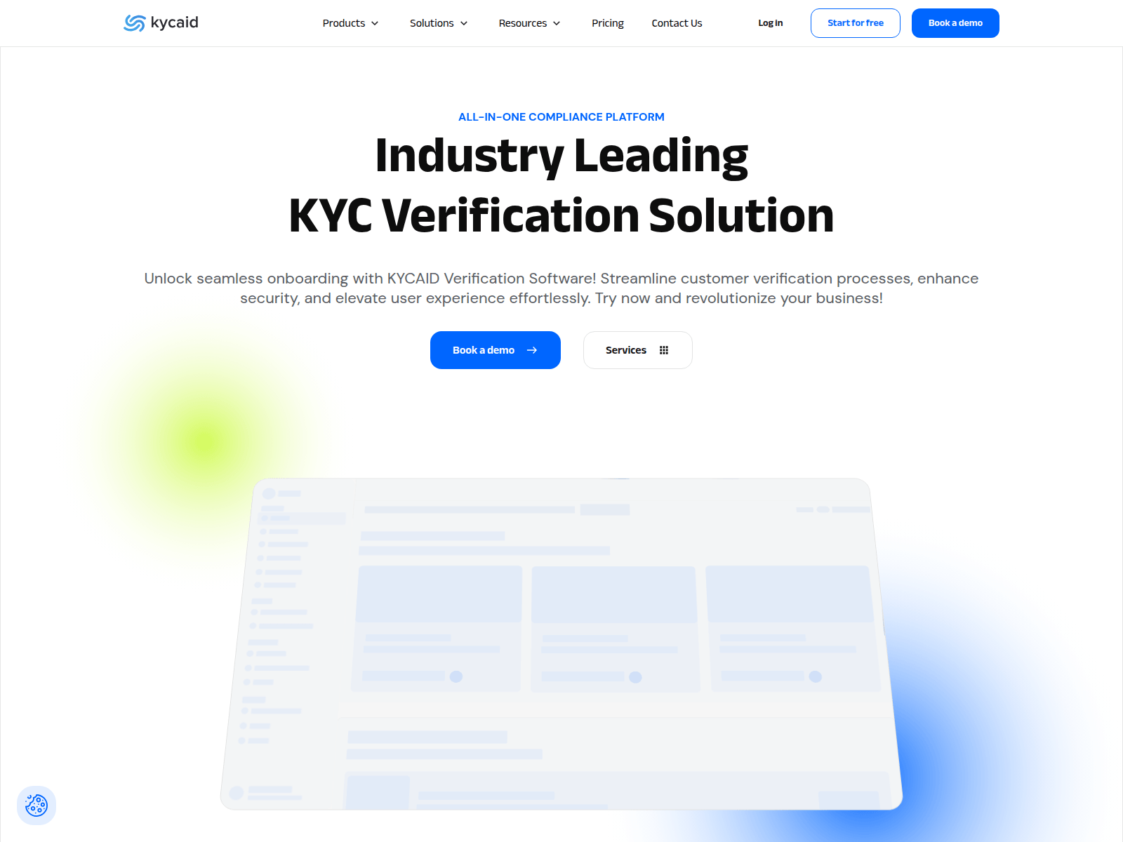 Screenshot of kycaid.com
