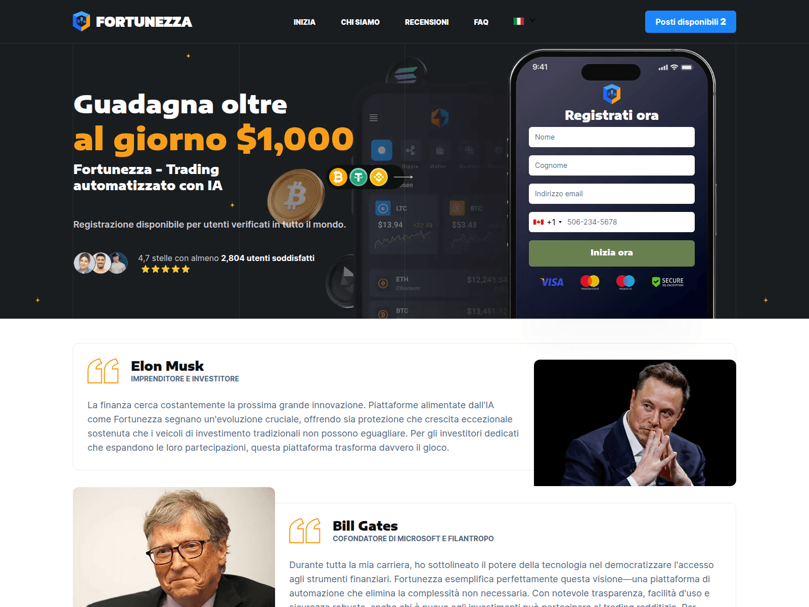 Screenshot of fortunezza.cfd