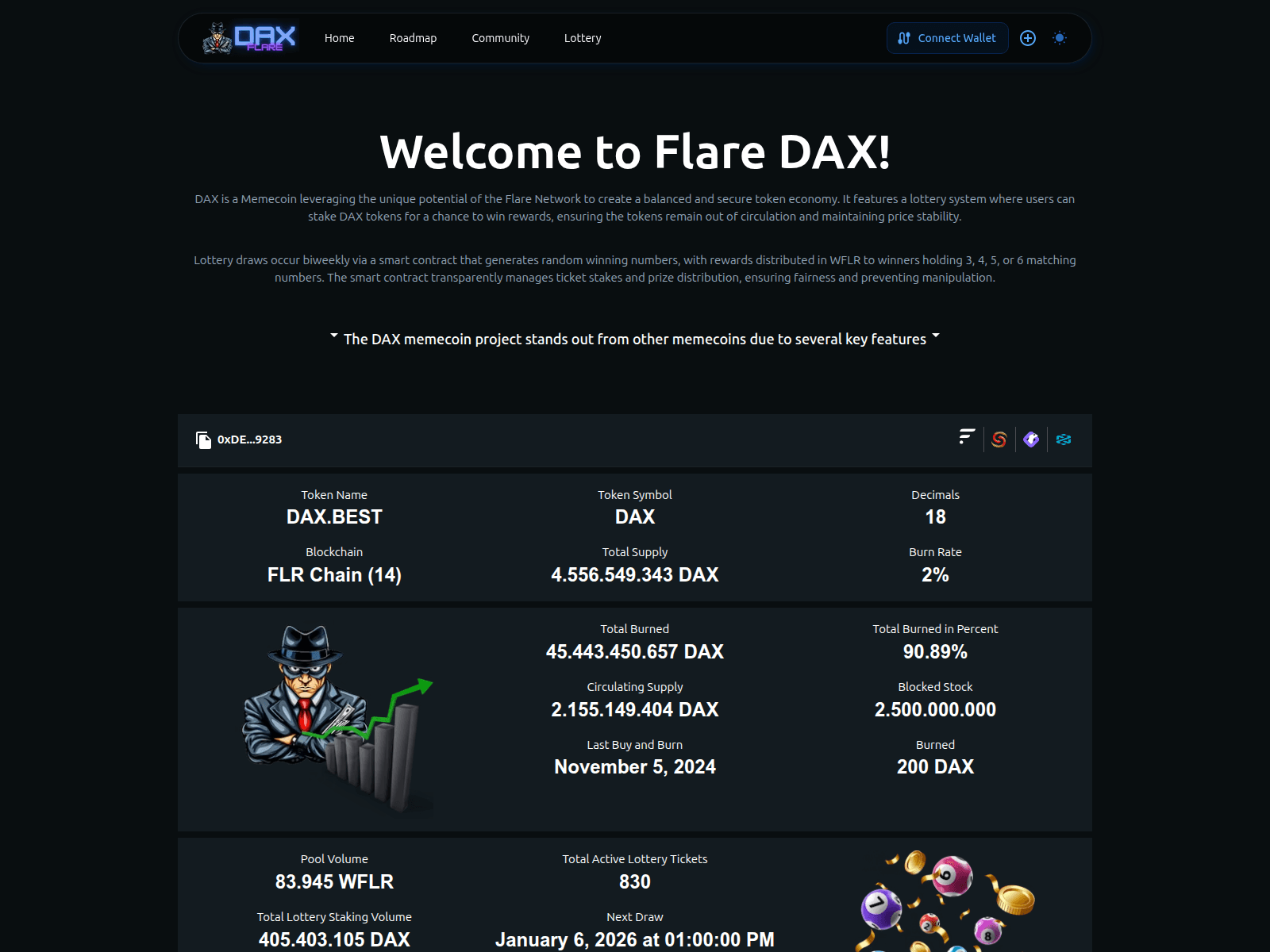 Screenshot of dax.best