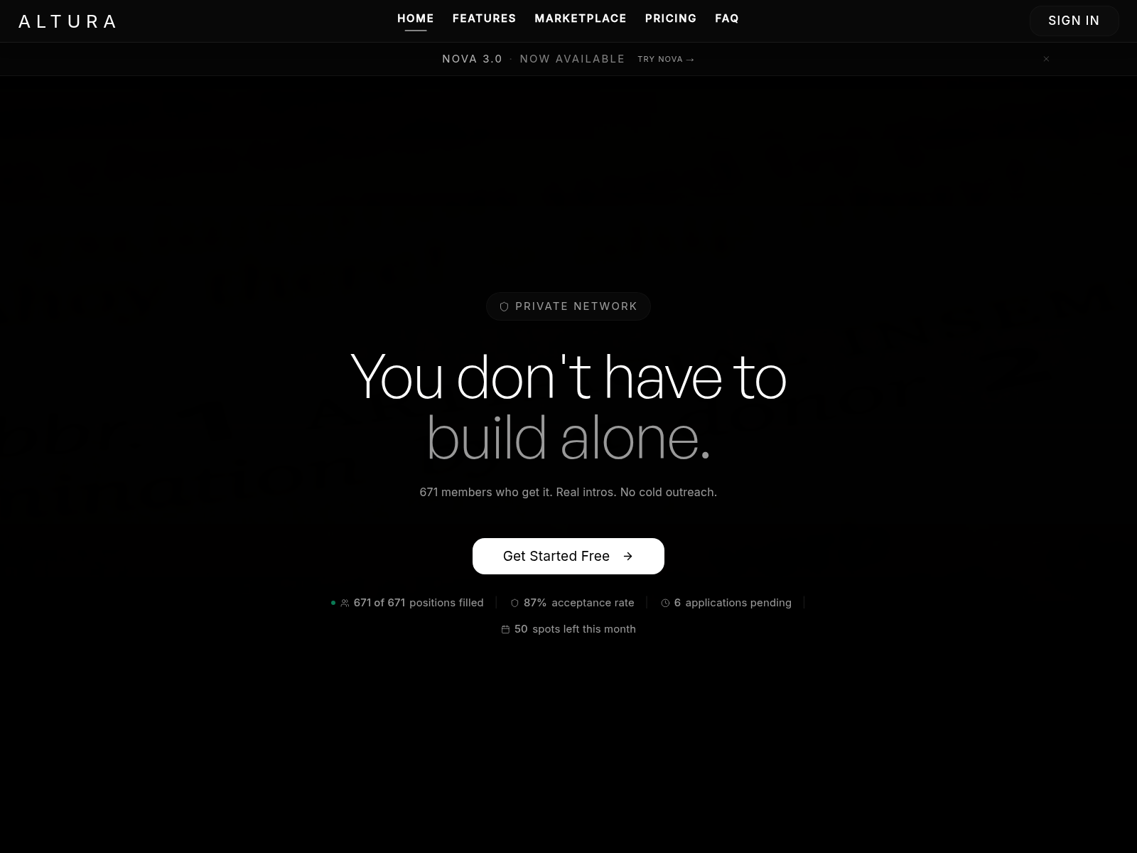 Screenshot of alturasociety.com