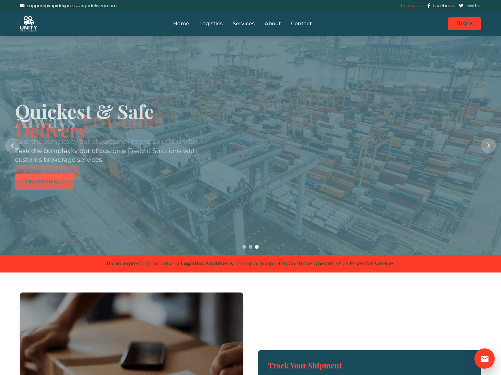Screenshot of oceandeliveryexpress.com