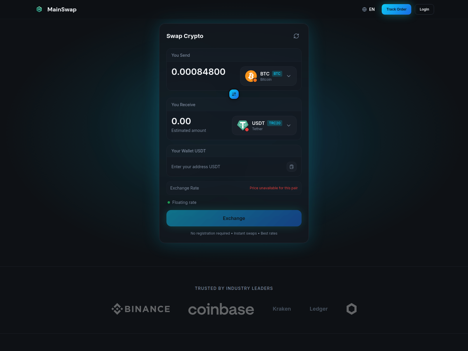 Screenshot of mainswap.cc