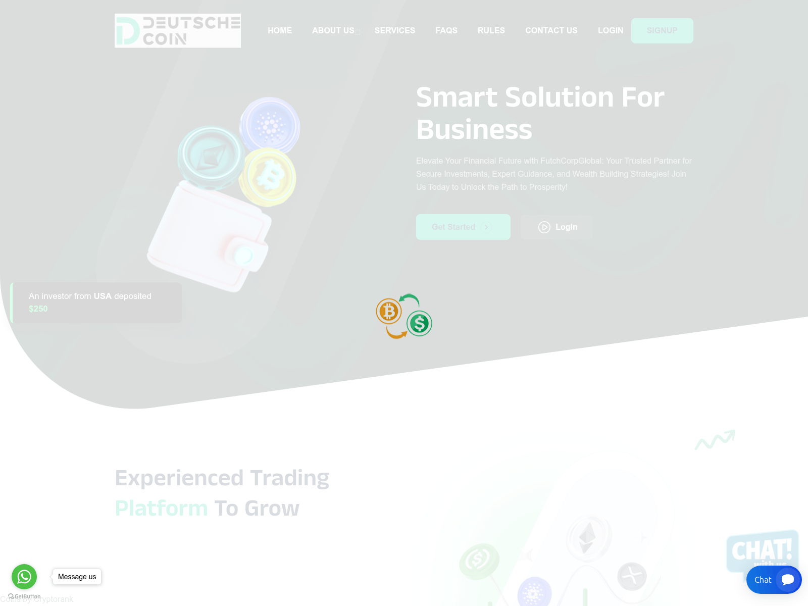 Screenshot of deutschedcoin.com