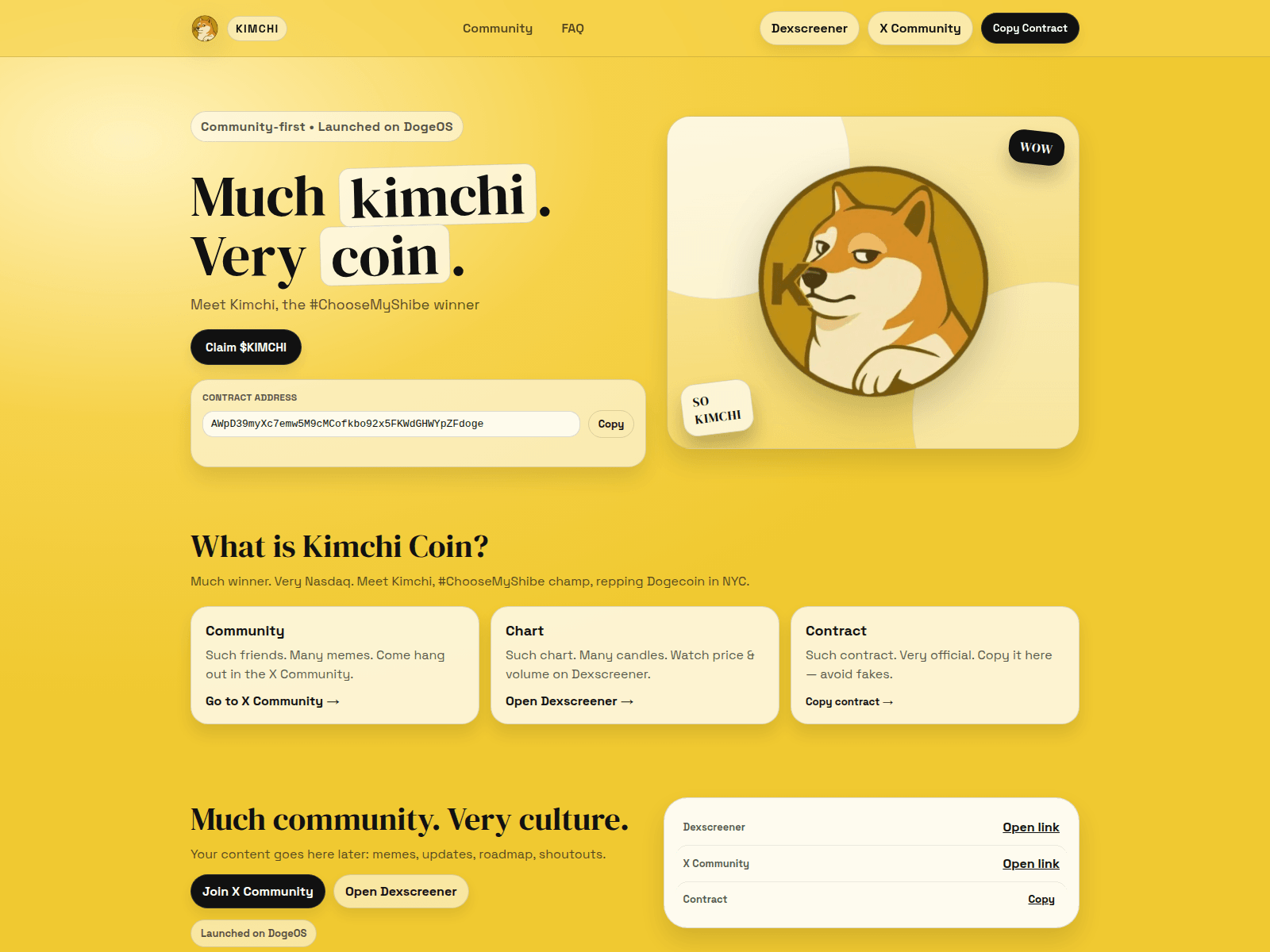 Screenshot of kimchicoin.app