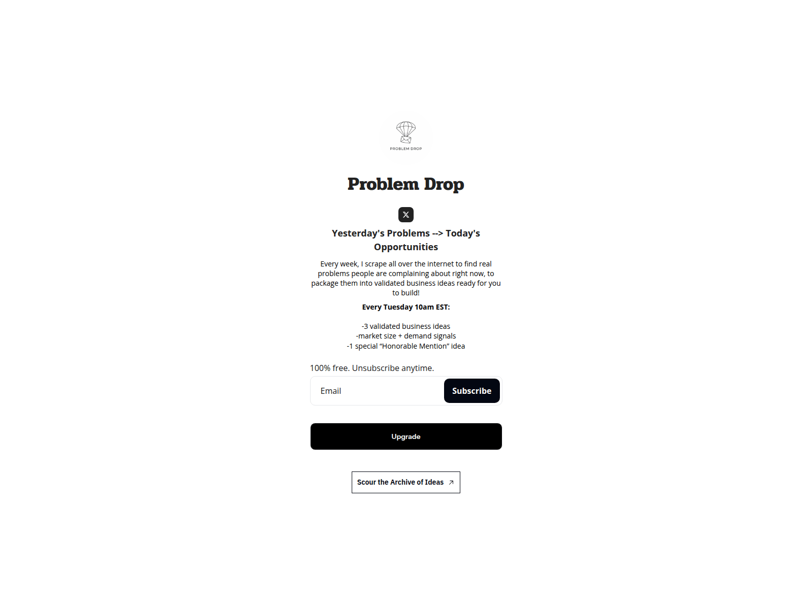 Screenshot of problemdrop.com