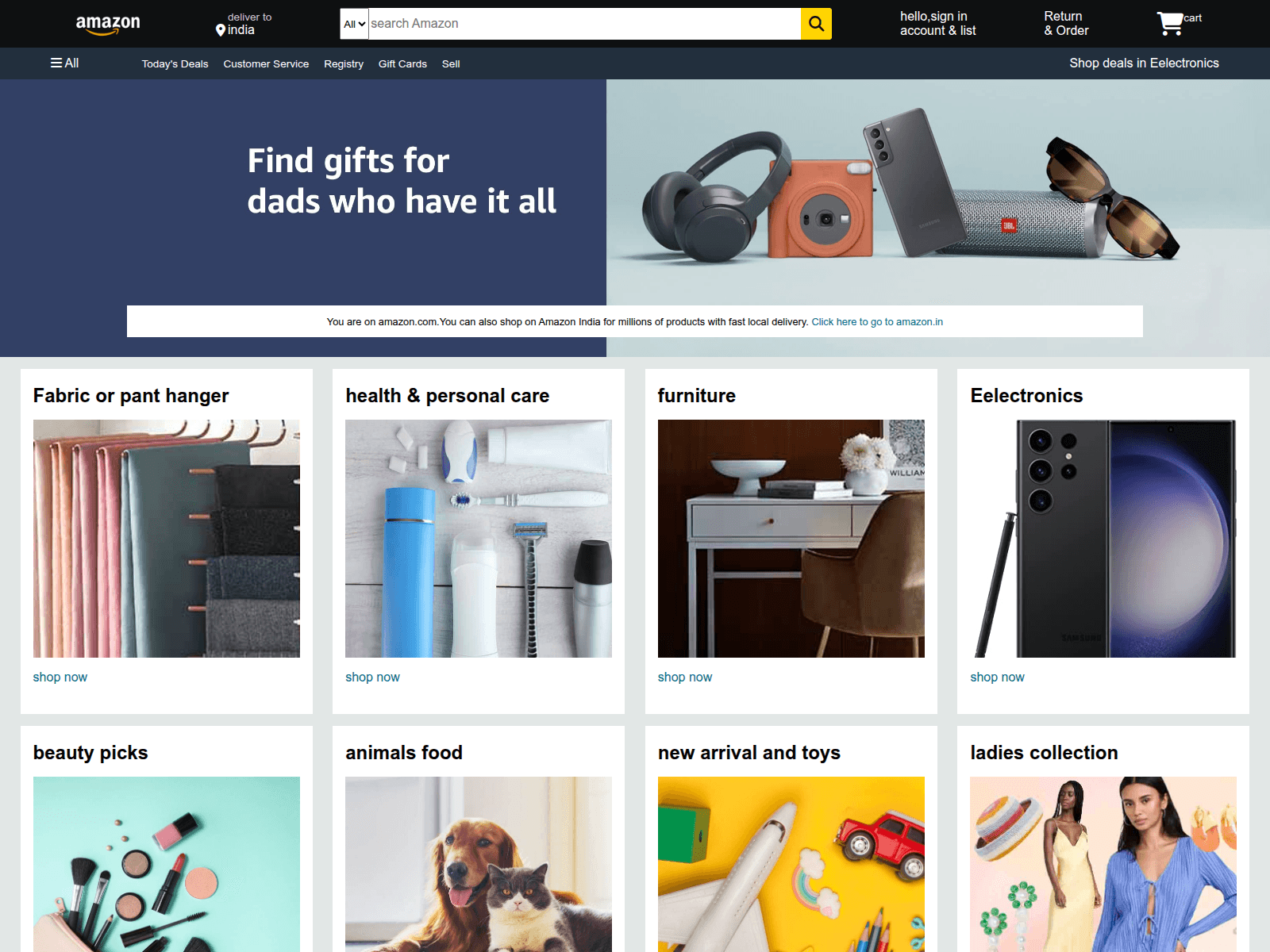 Screenshot of amazon-clone-zeta-nine.vercel.app